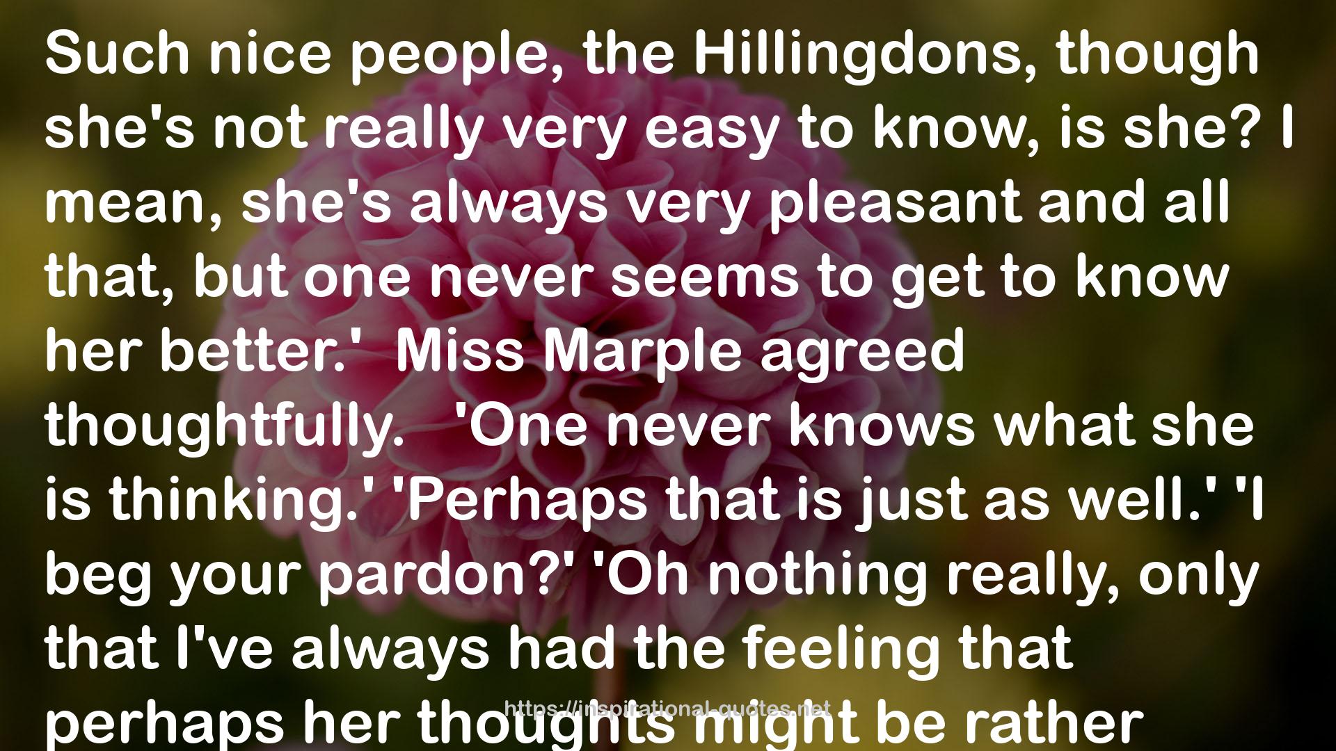 Marple  QUOTES