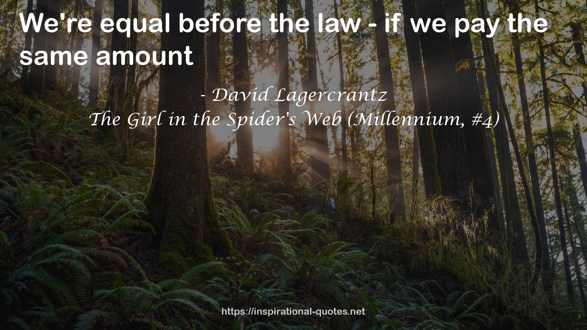 The Girl in the Spider's Web (Millennium, #4) QUOTES