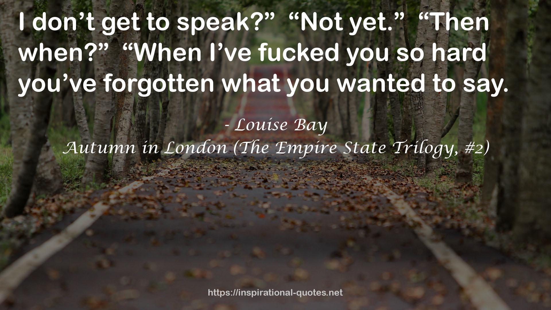 Autumn in London (The Empire State Trilogy, #2) QUOTES