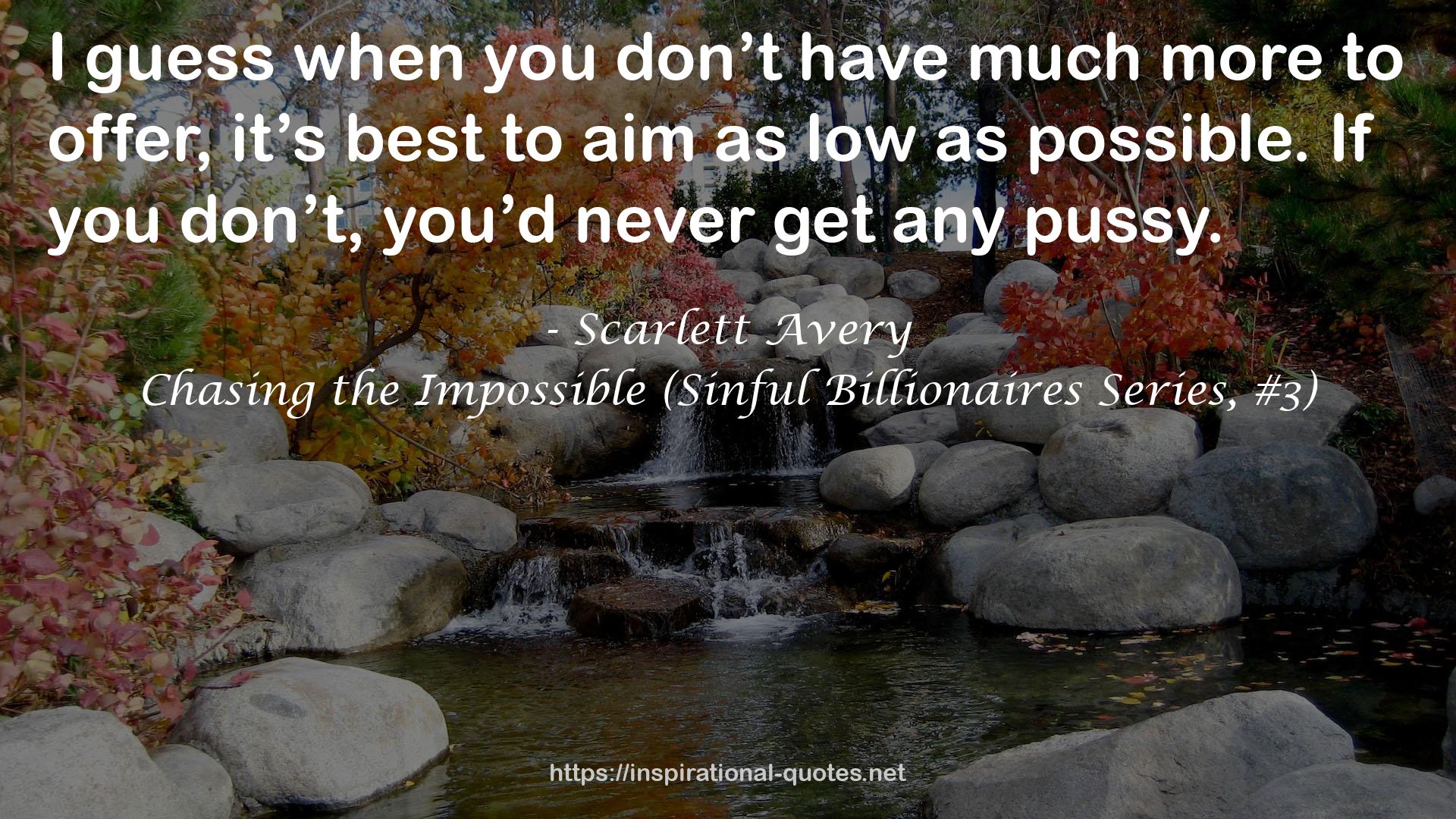 Chasing the Impossible (Sinful Billionaires Series, #3) QUOTES