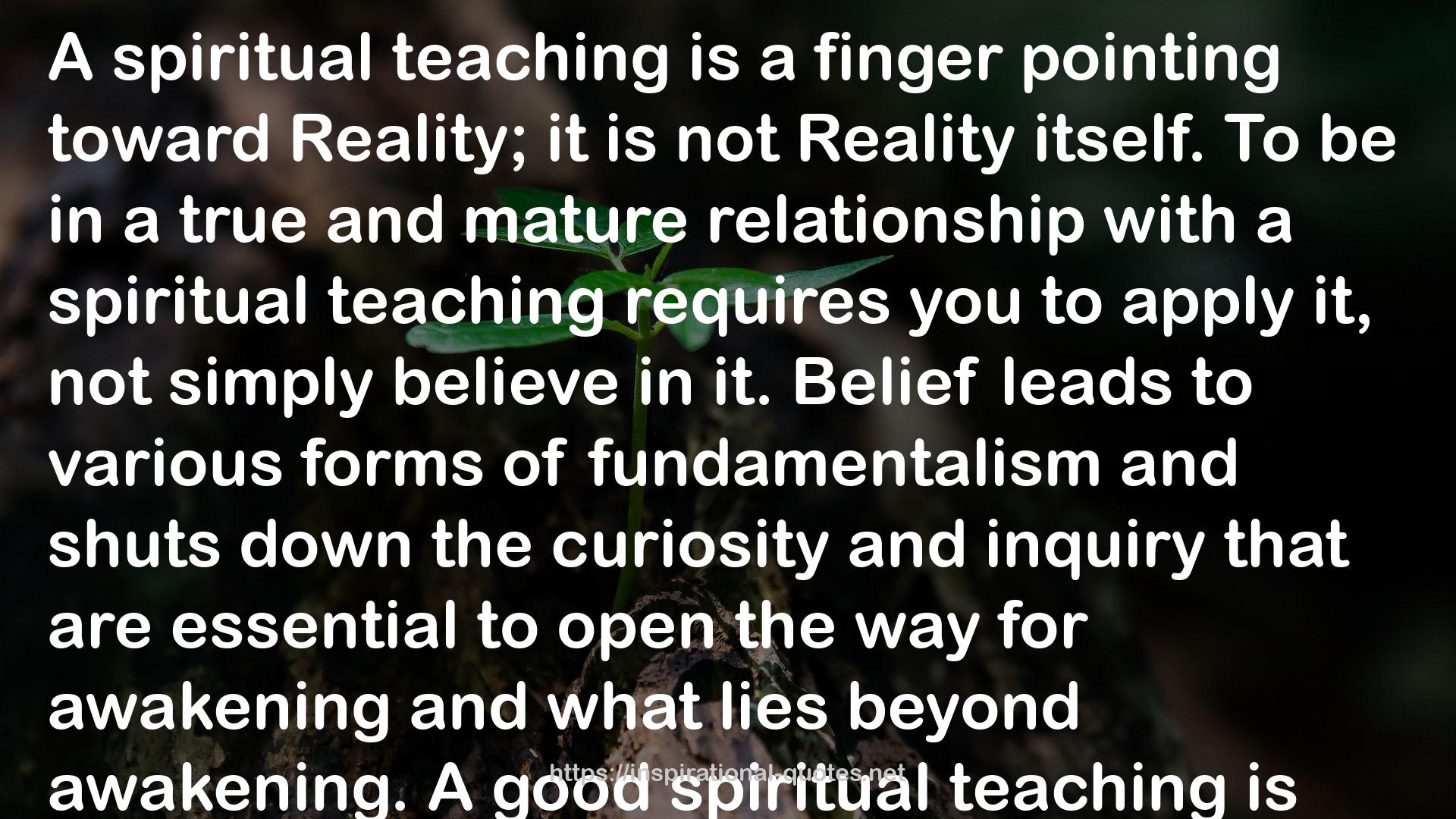 A spiritual teaching  QUOTES