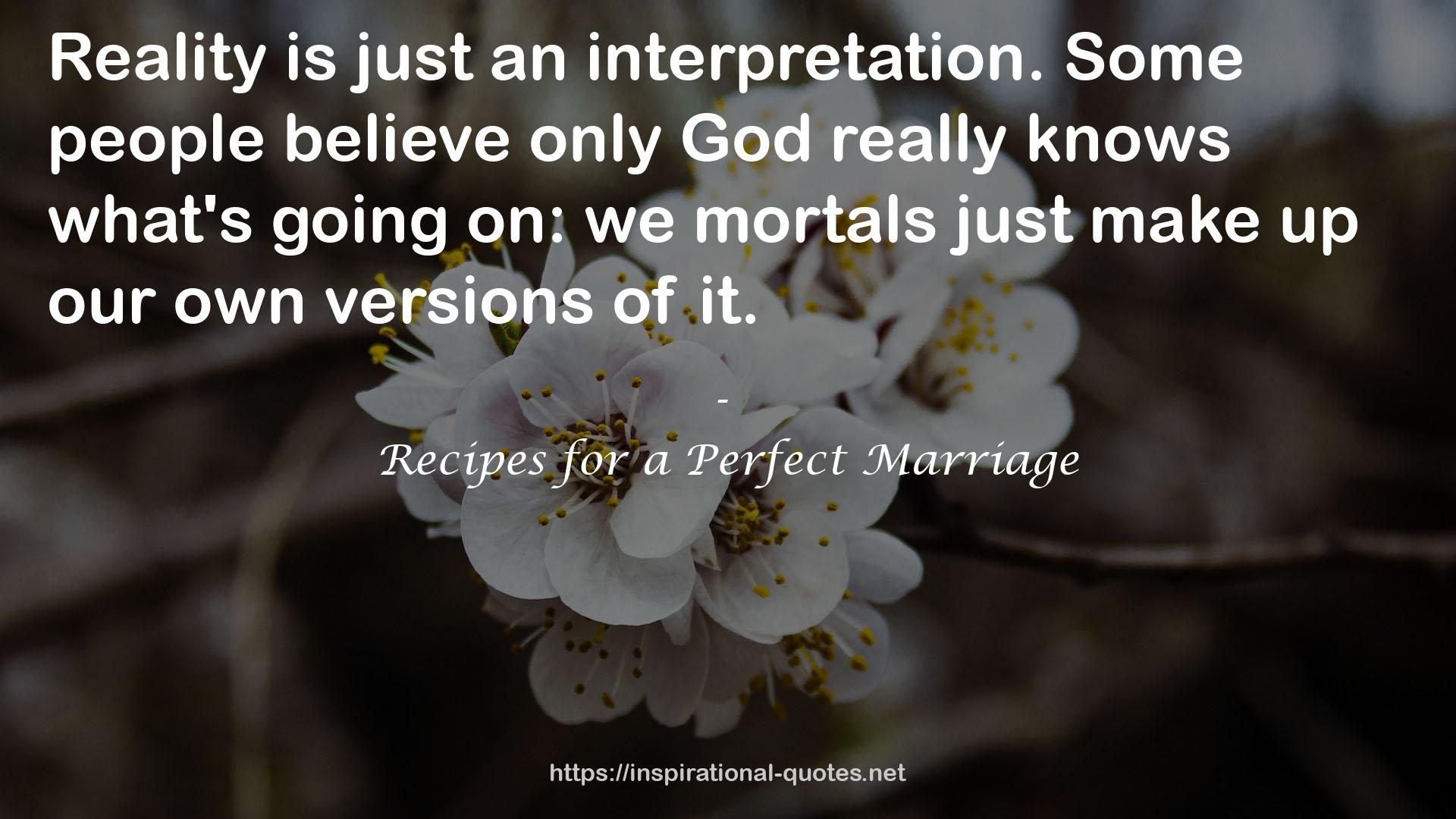 Recipes for a Perfect Marriage QUOTES