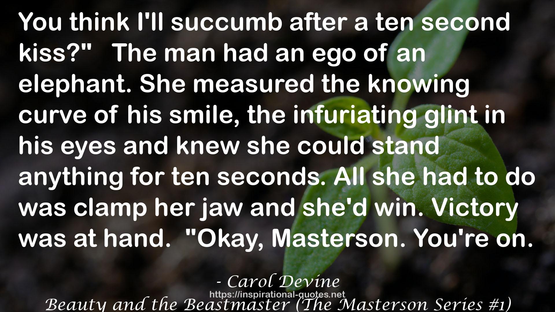 Beauty and the Beastmaster (The Masterson Series #1) QUOTES