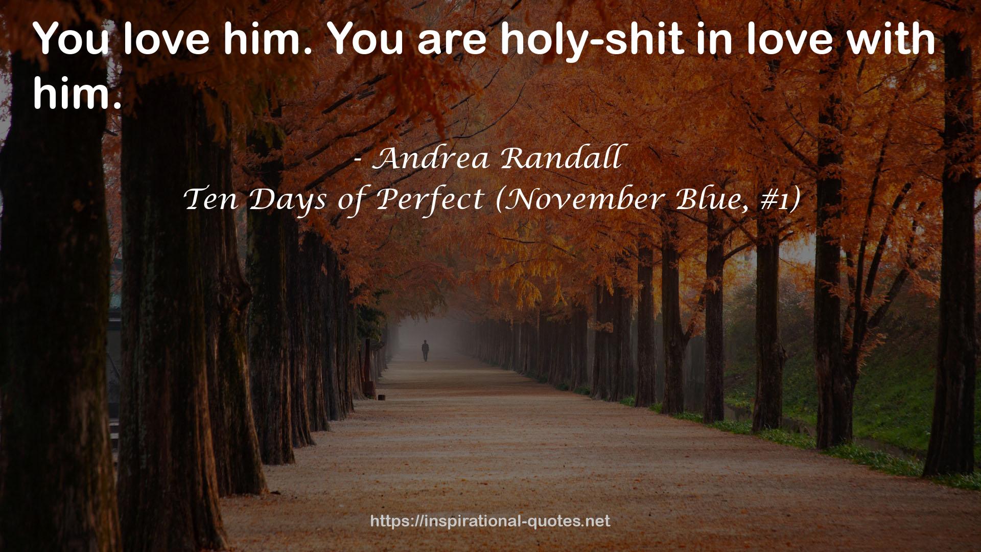 Ten Days of Perfect (November Blue, #1) QUOTES