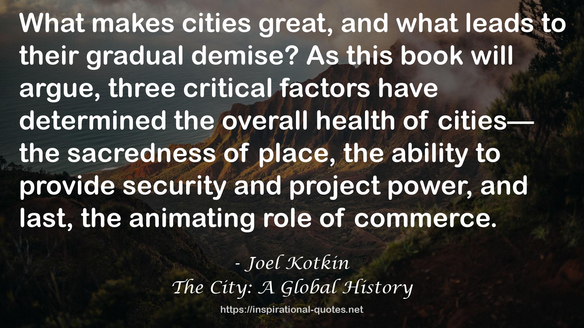 The City: A Global History QUOTES