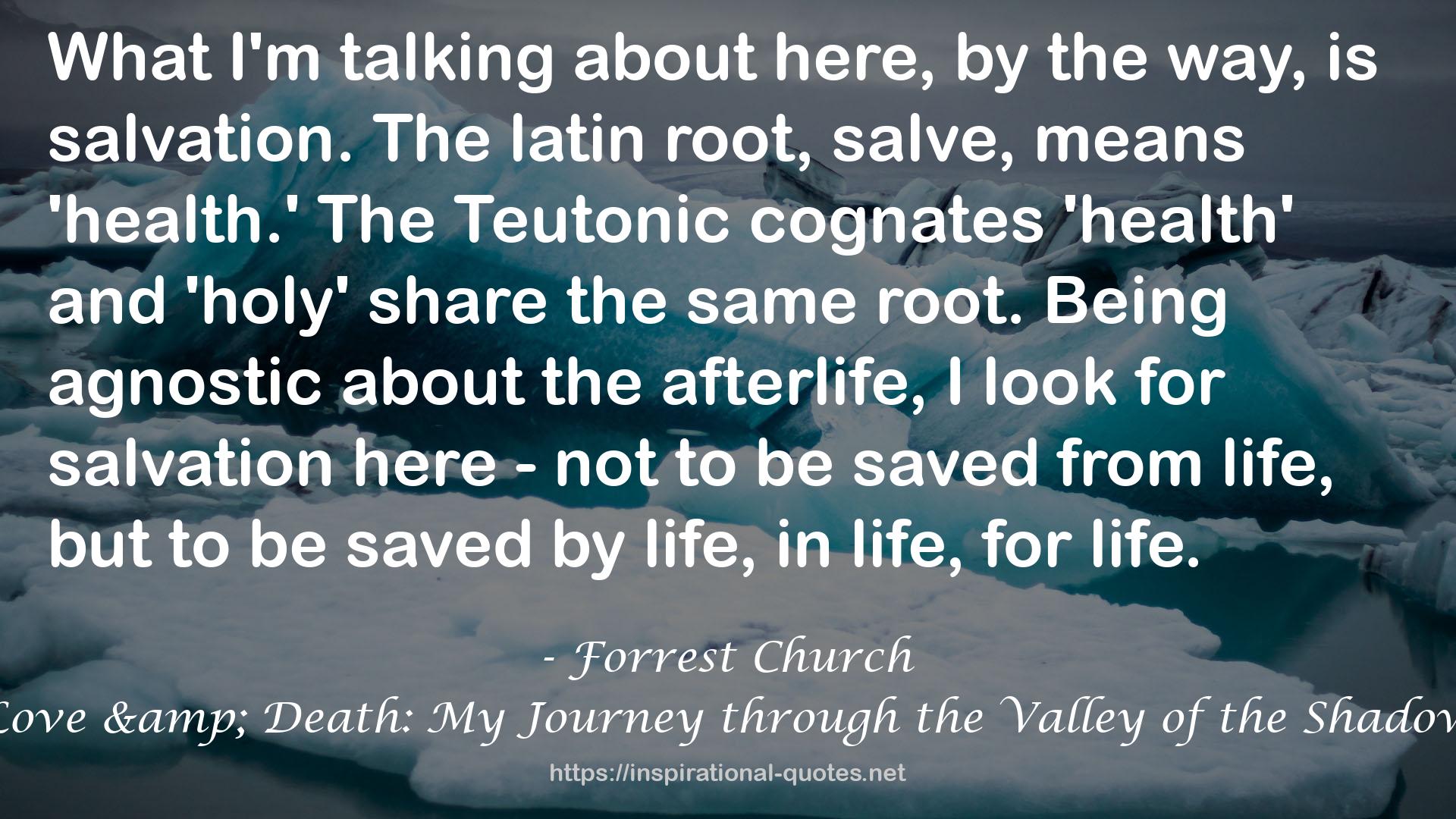 Love & Death: My Journey through the Valley of the Shadow QUOTES