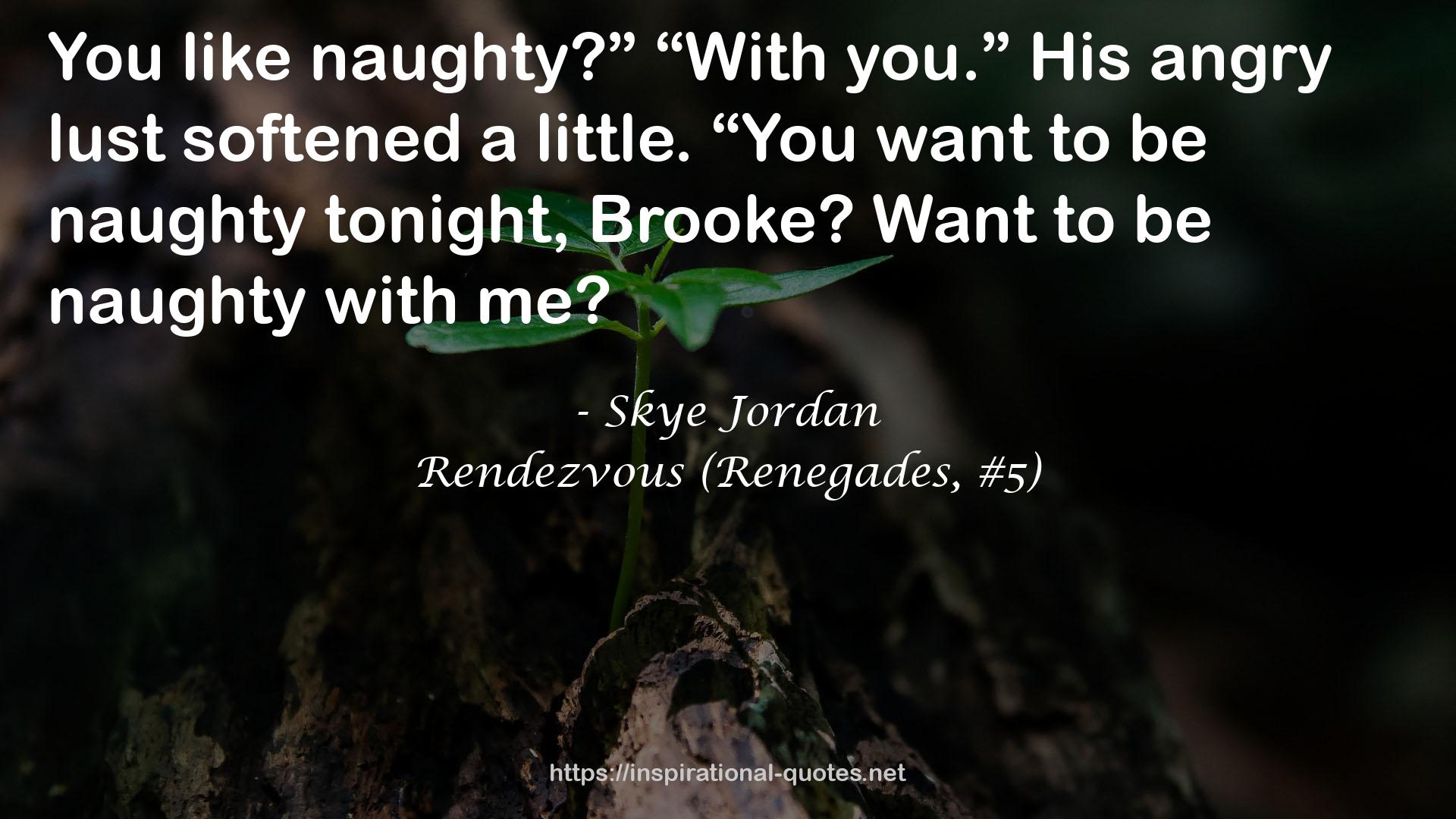 Rendezvous (Renegades, #5) QUOTES