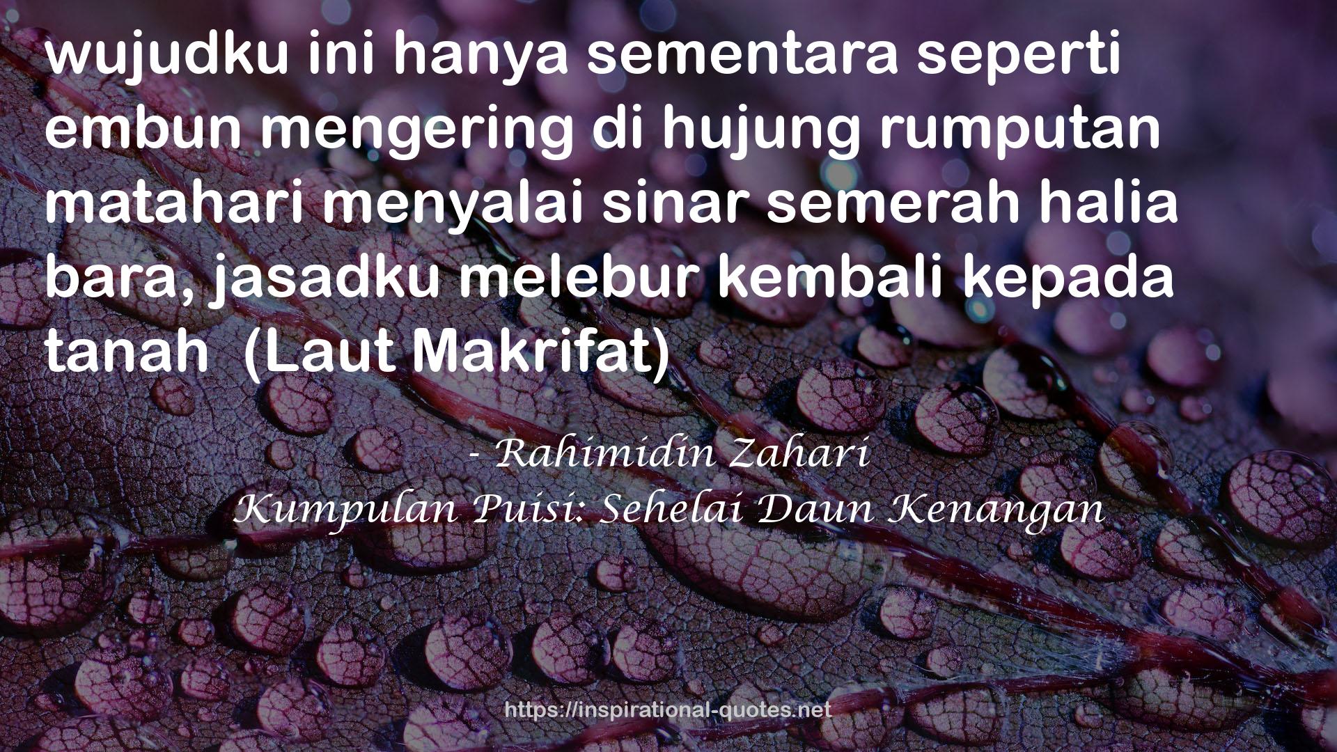 Rahimidin Zahari QUOTES