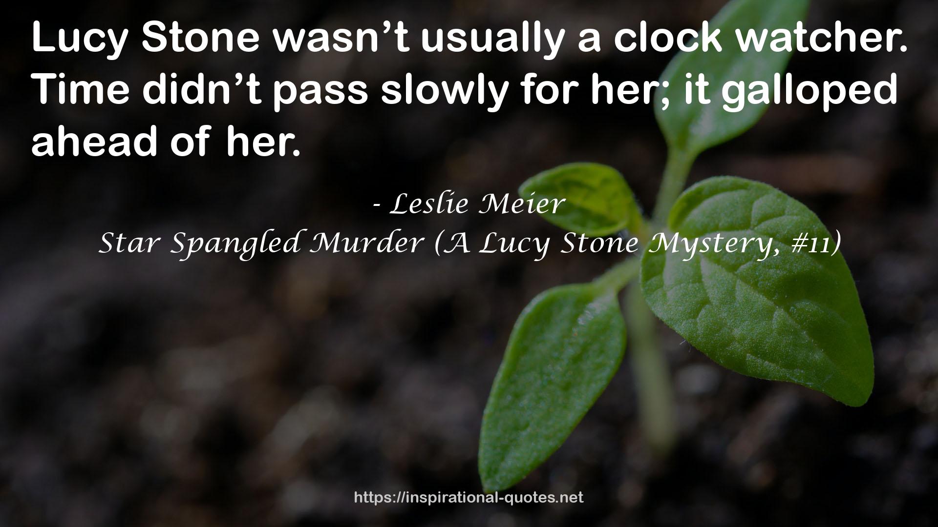 Star Spangled Murder (A Lucy Stone Mystery, #11) QUOTES