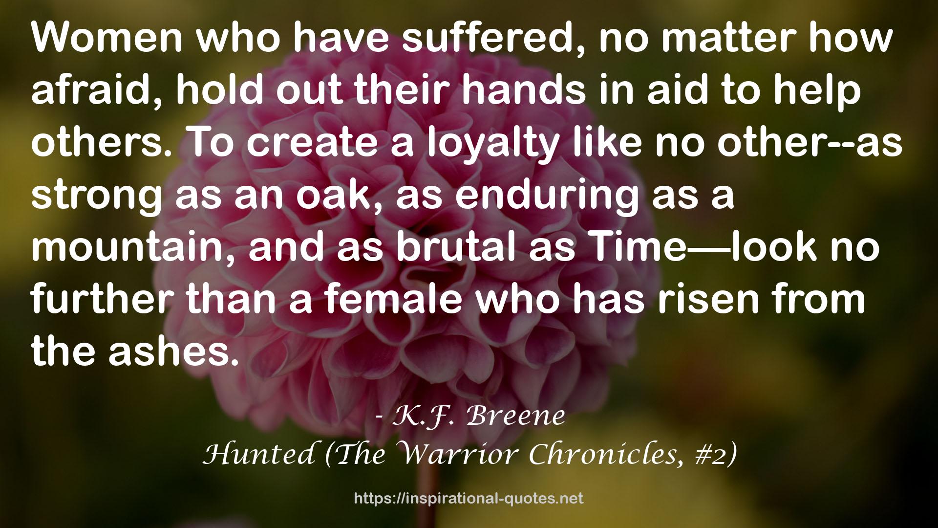 Hunted (The Warrior Chronicles, #2) QUOTES