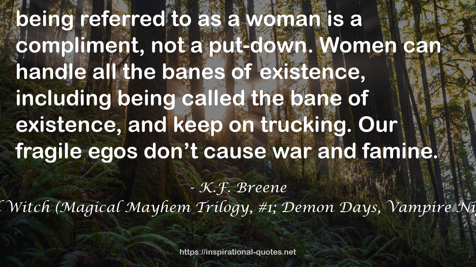 Natural Witch (Magical Mayhem Trilogy, #1; Demon Days, Vampire Nights, #4) QUOTES
