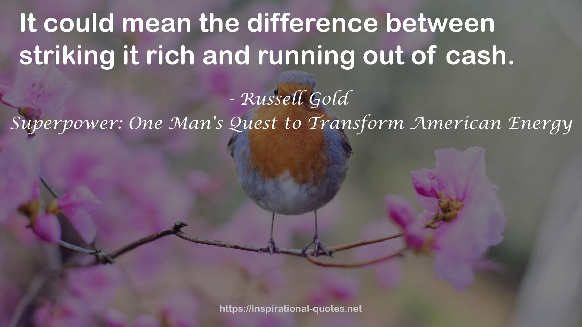 Superpower: One Man's Quest to Transform American Energy QUOTES