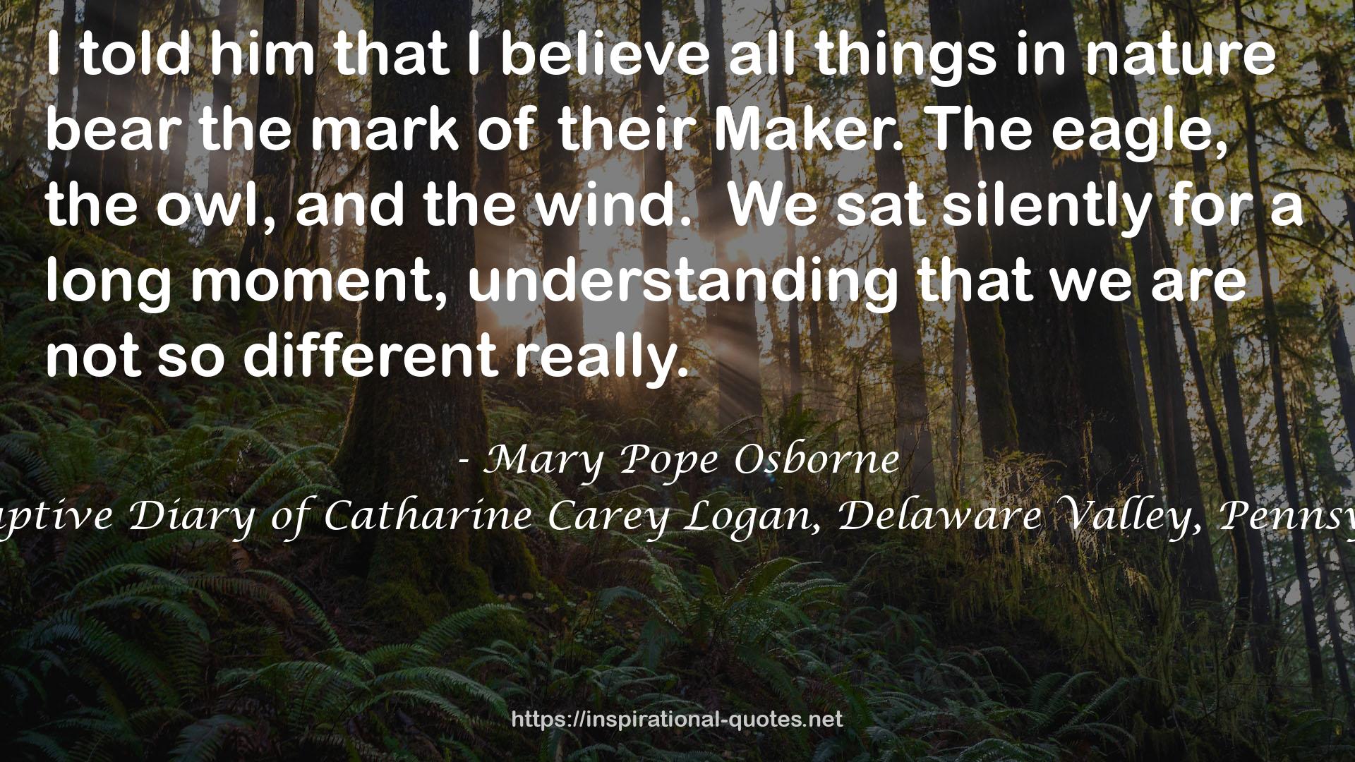 Standing in the Light: The Captive Diary of Catharine Carey Logan, Delaware Valley, Pennsylvania, 1763 (Dear America) QUOTES