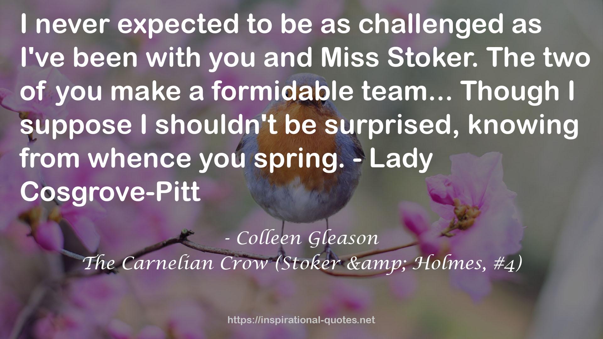 The Carnelian Crow (Stoker & Holmes, #4) QUOTES