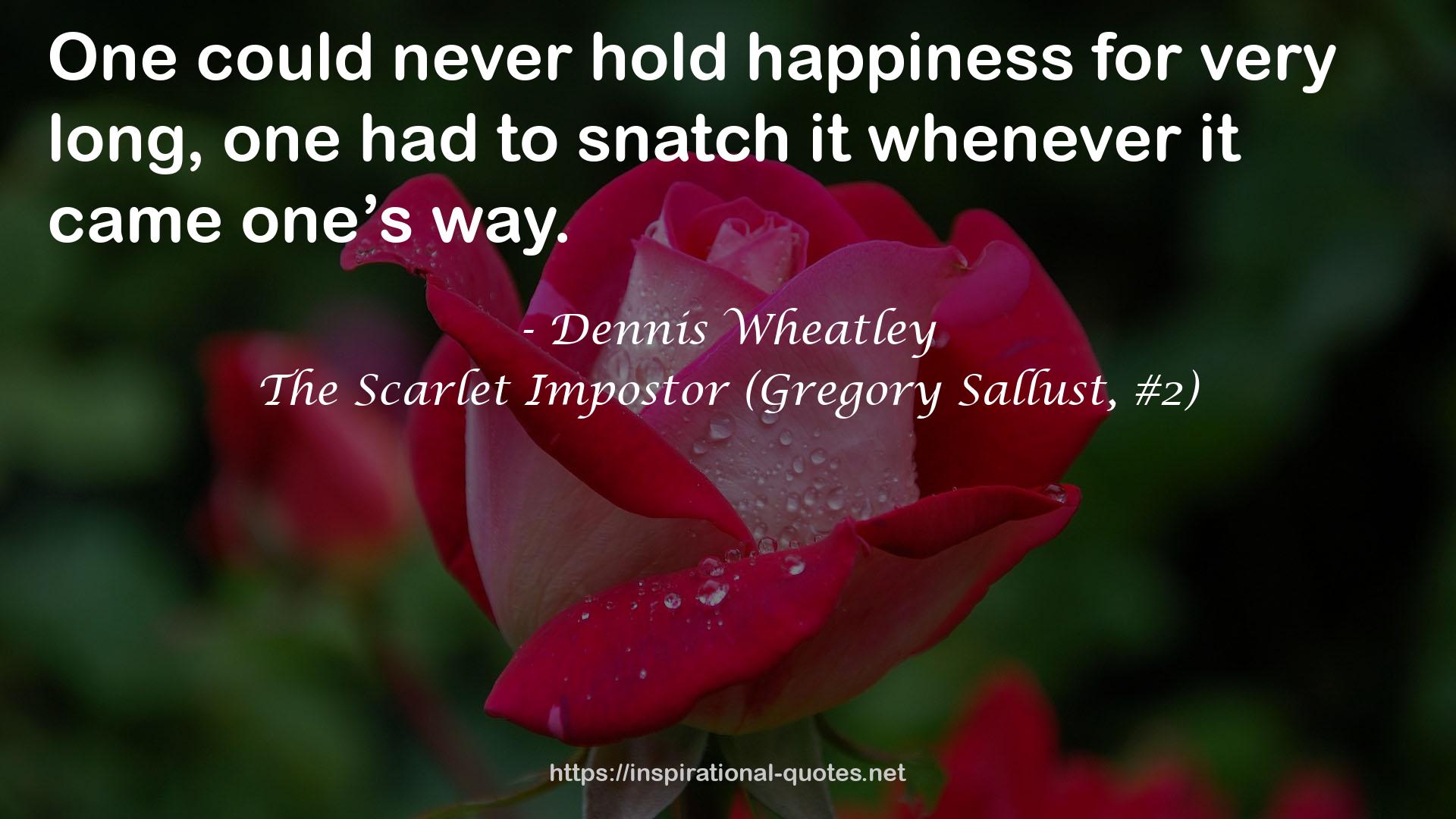 The Scarlet Impostor (Gregory Sallust, #2) QUOTES