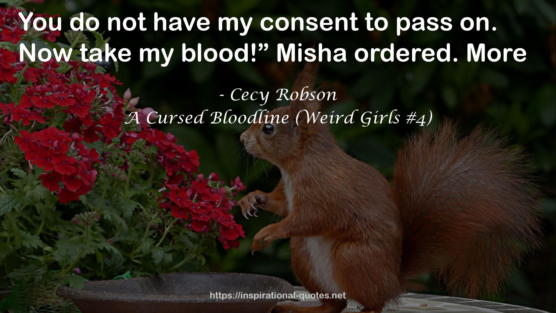 A Cursed Bloodline (Weird Girls #4) QUOTES