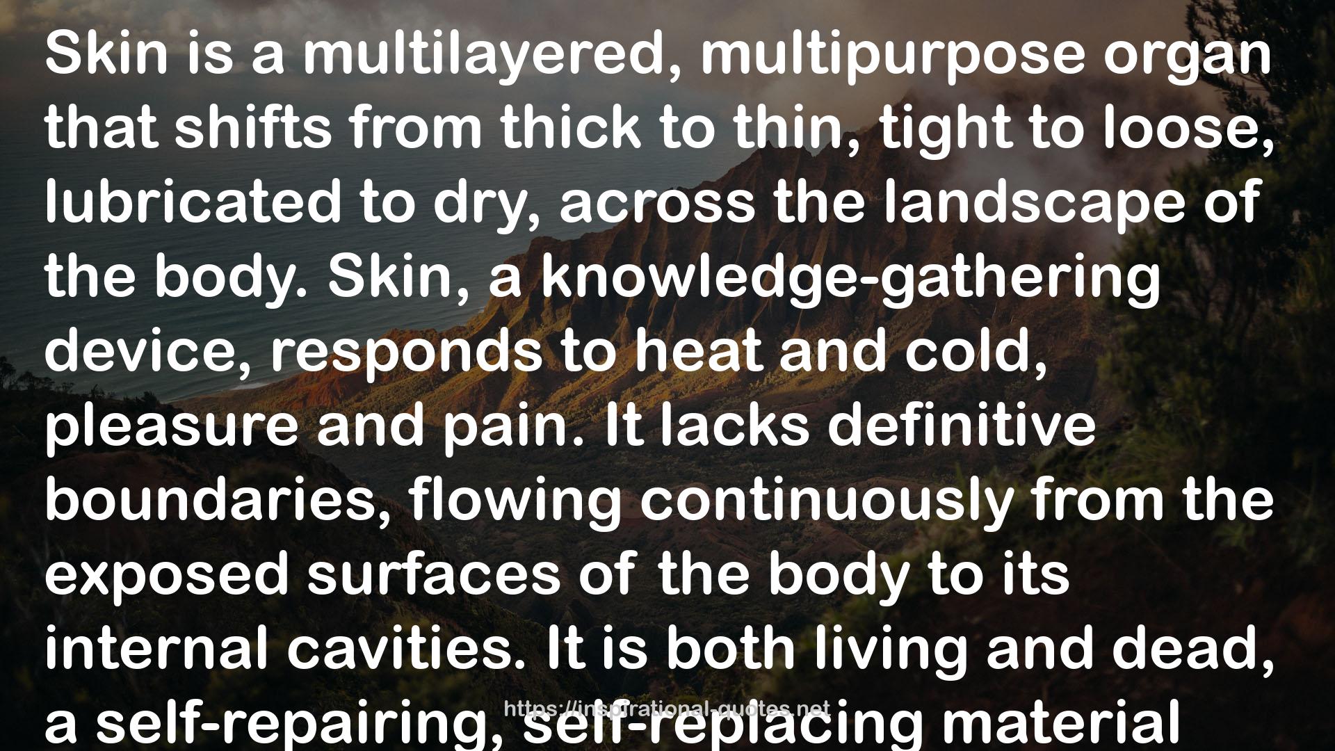 Skin: Surface, Substance, and Design QUOTES