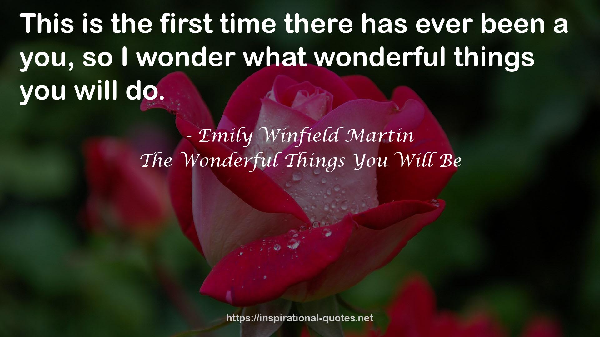 The Wonderful Things You Will Be QUOTES