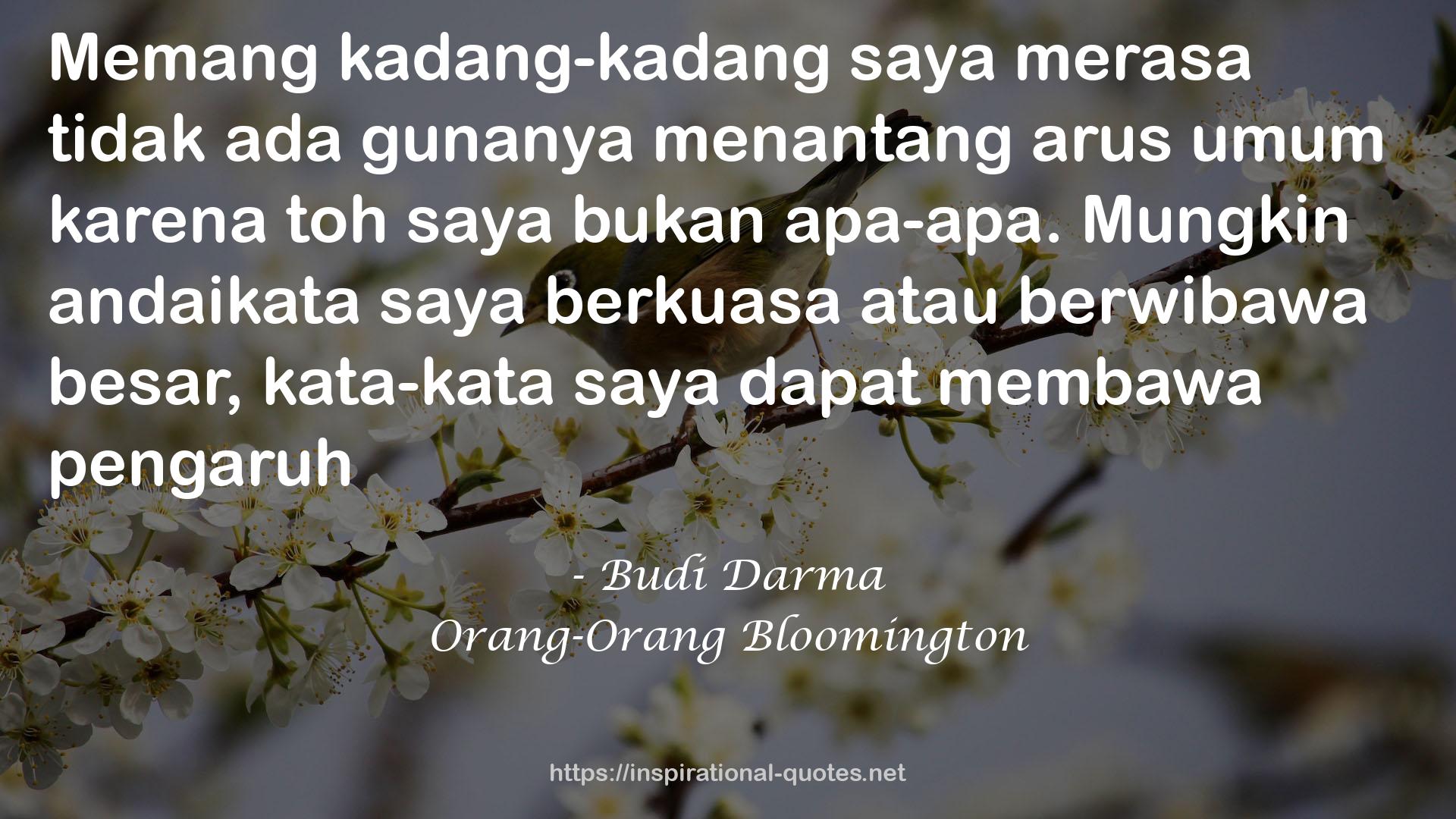 Orang-Orang Bloomington QUOTES