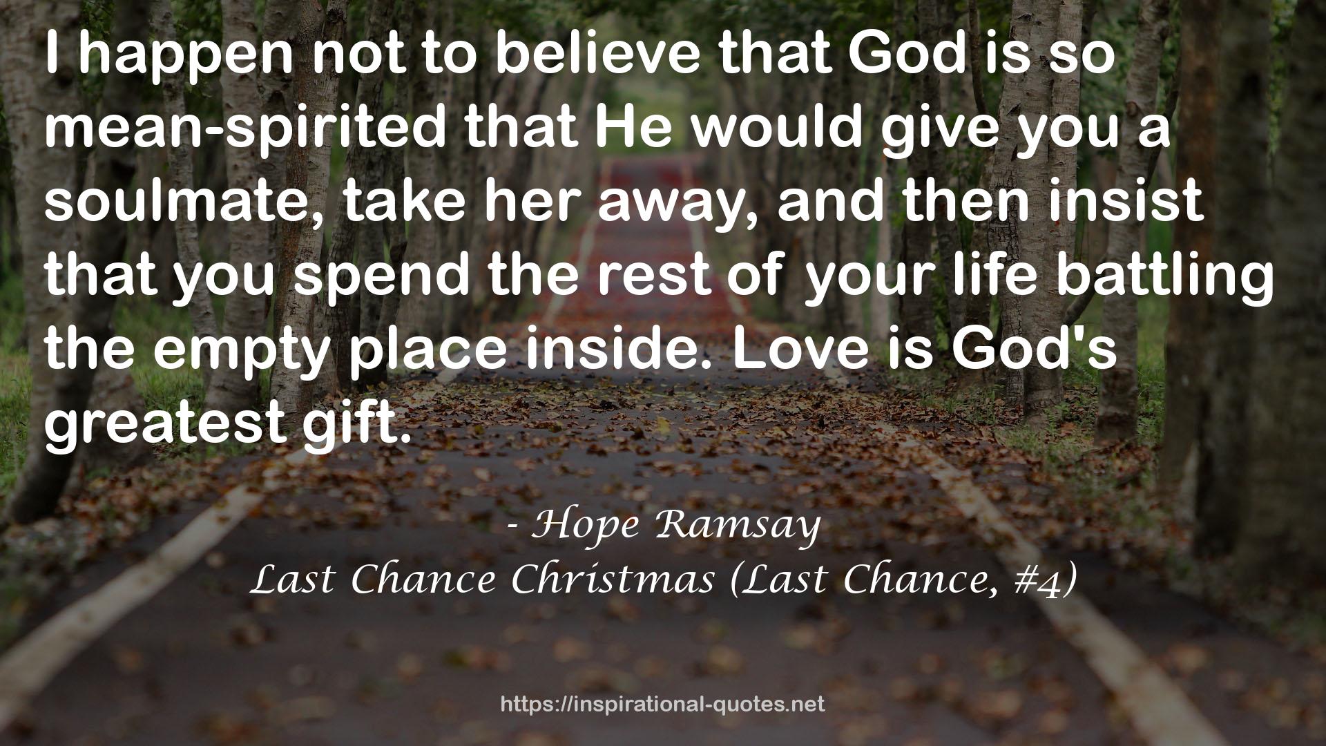 Last Chance Christmas (Last Chance, #4) QUOTES