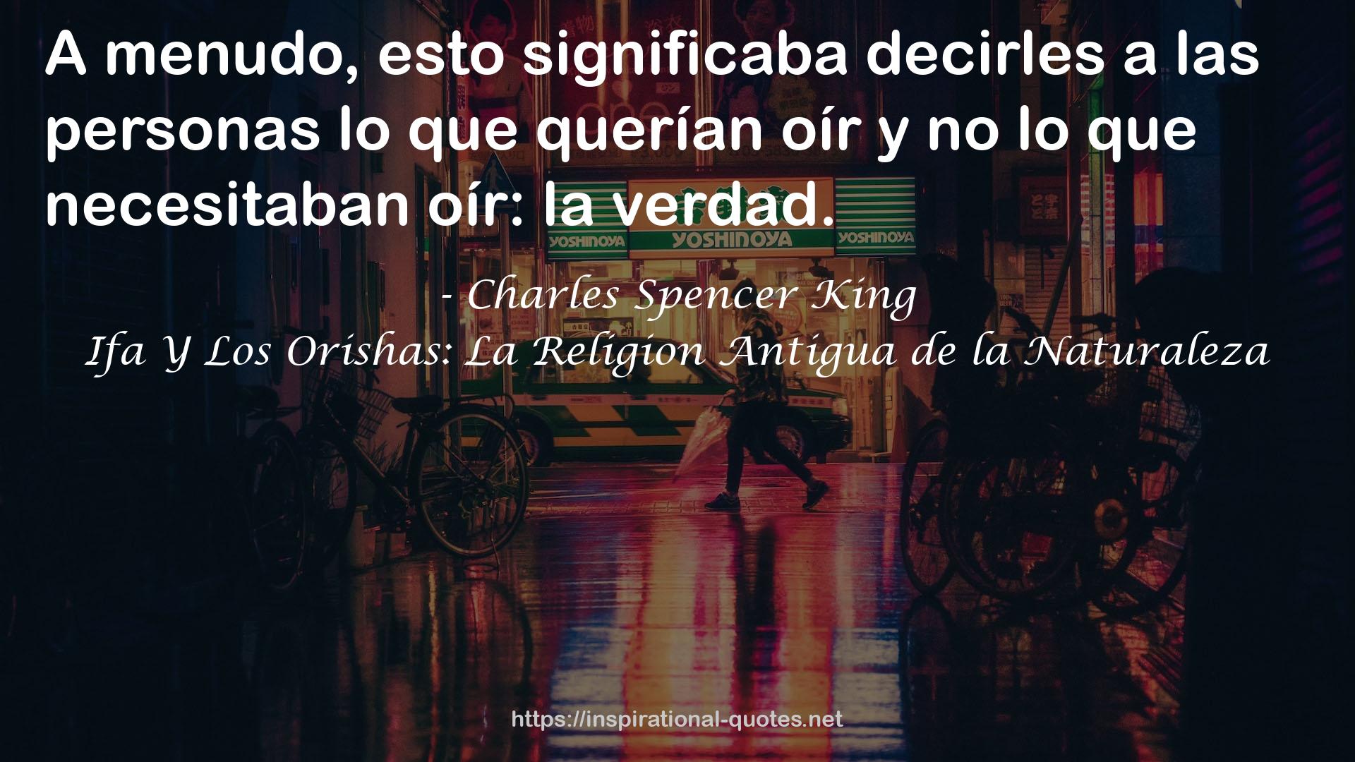 Ifa Y Los Orishas: La Religion Antigua de la Naturaleza QUOTES