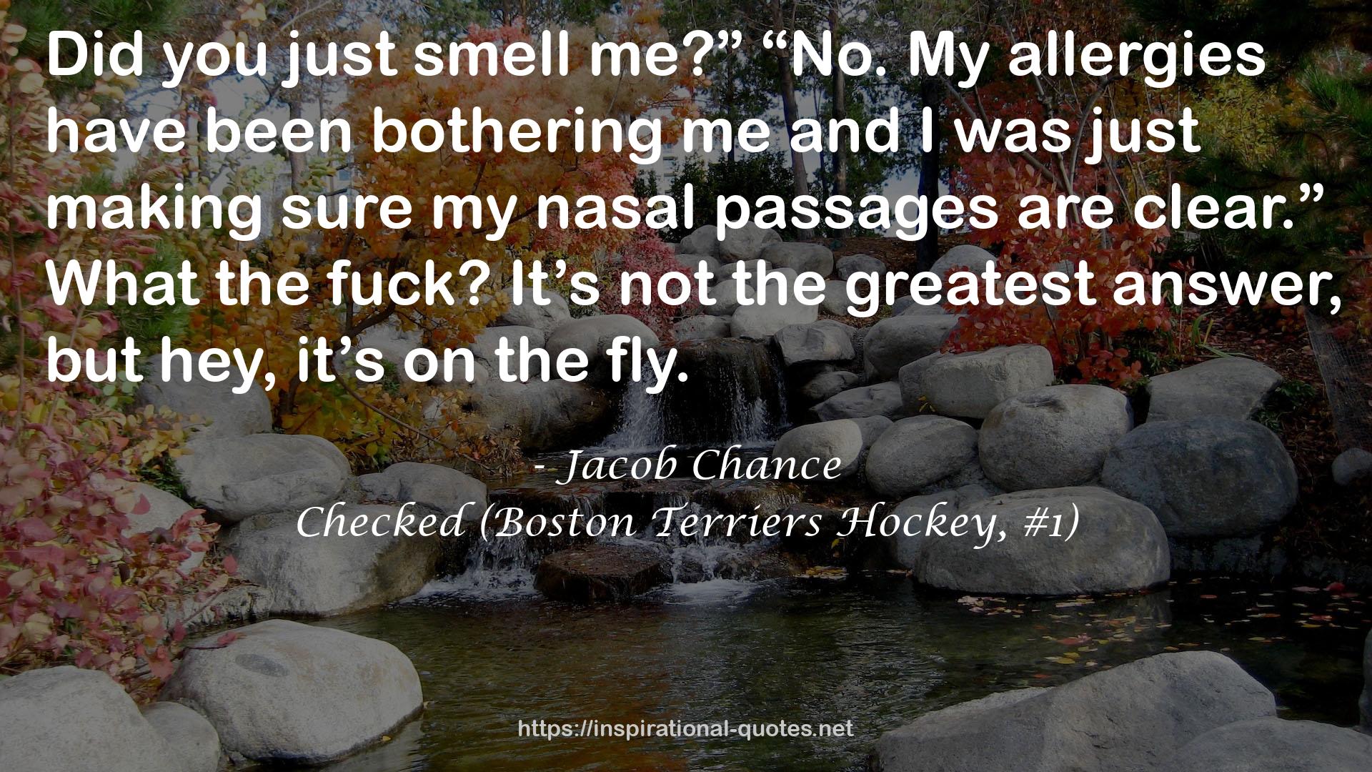 Checked (Boston Terriers Hockey, #1) QUOTES
