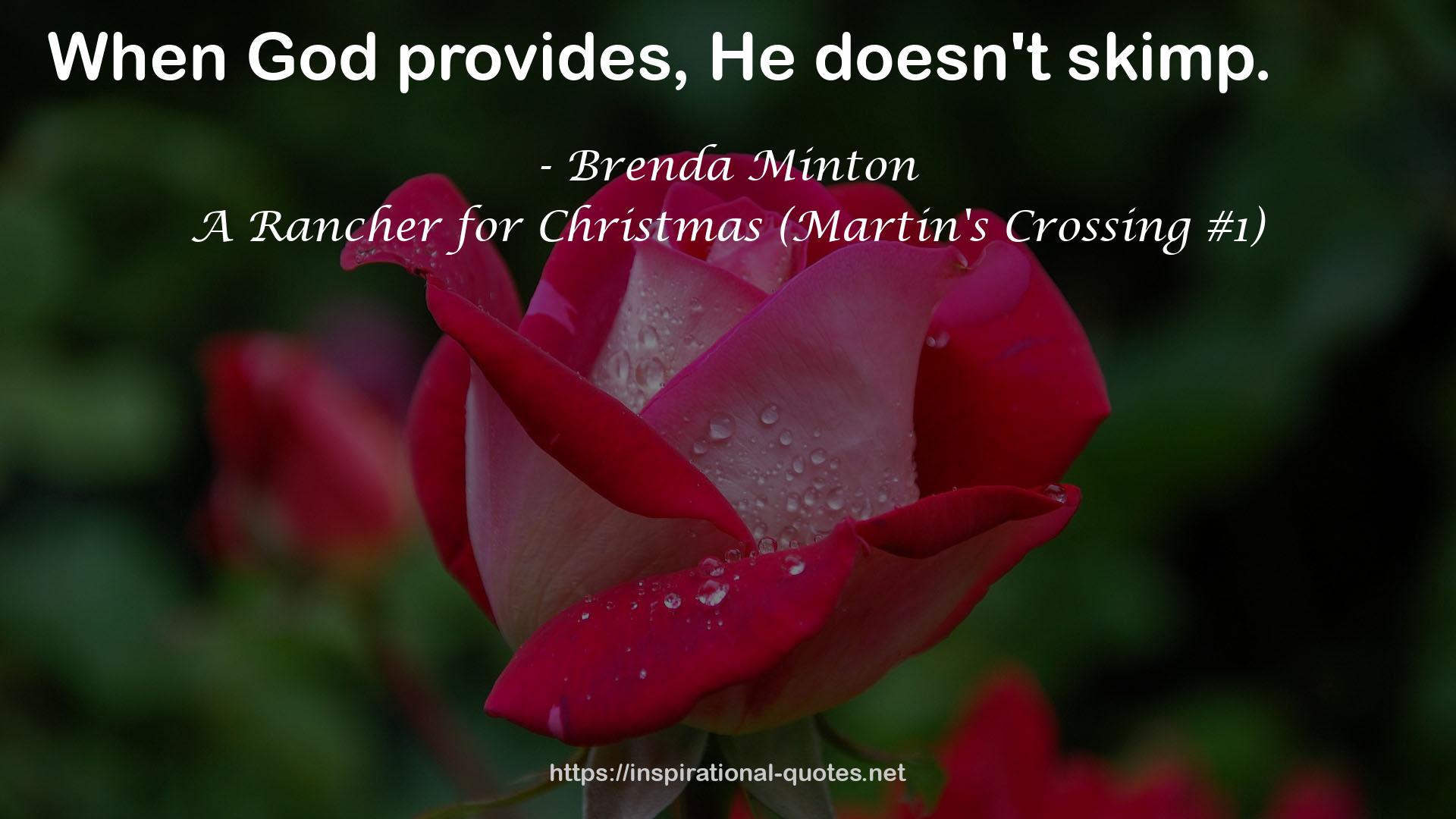 A Rancher for Christmas (Martin's Crossing #1) QUOTES