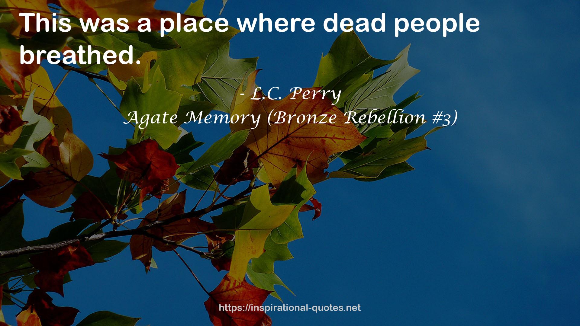 Agate Memory (Bronze Rebellion #3) QUOTES