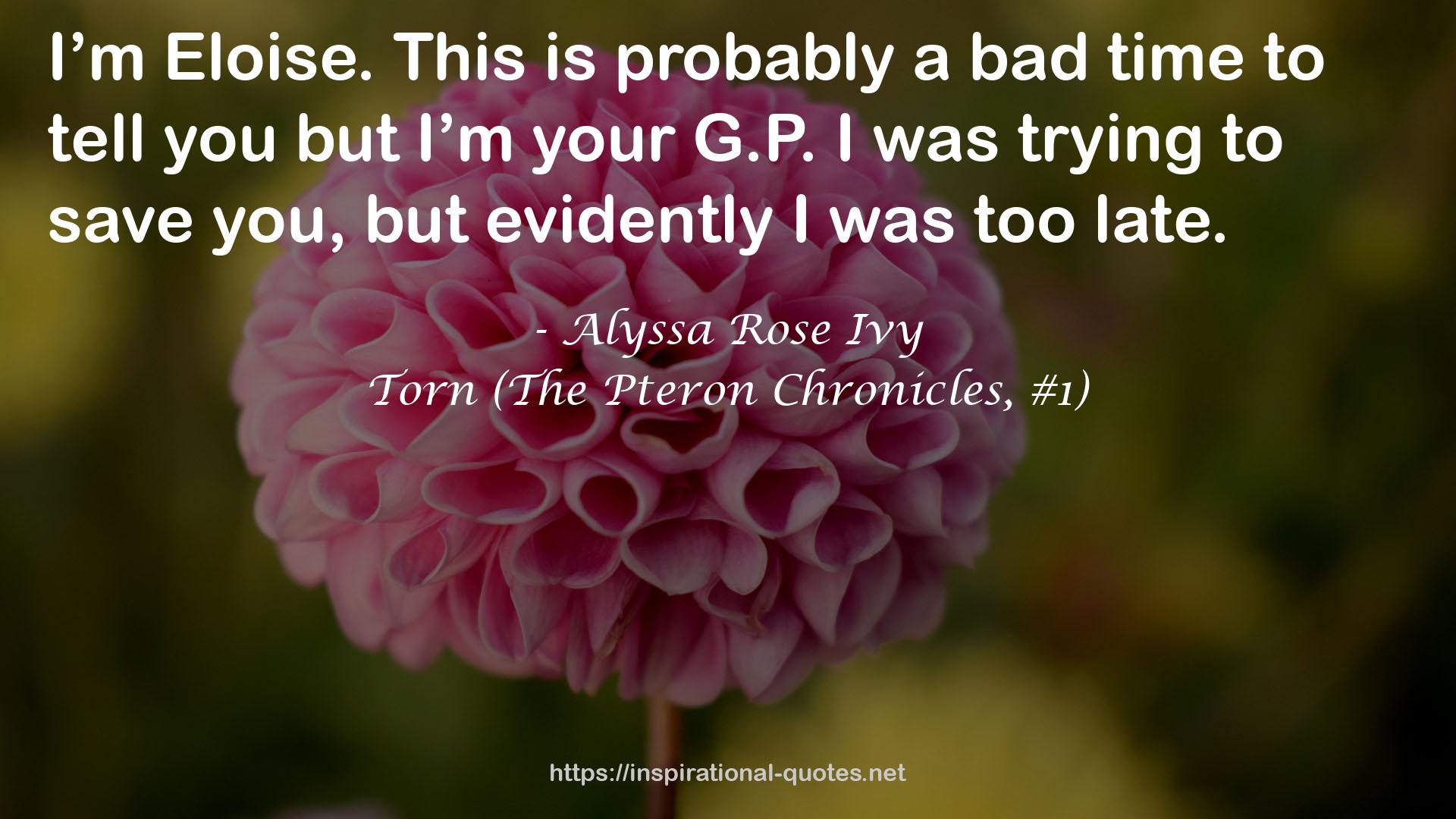 Torn (The Pteron Chronicles, #1) QUOTES