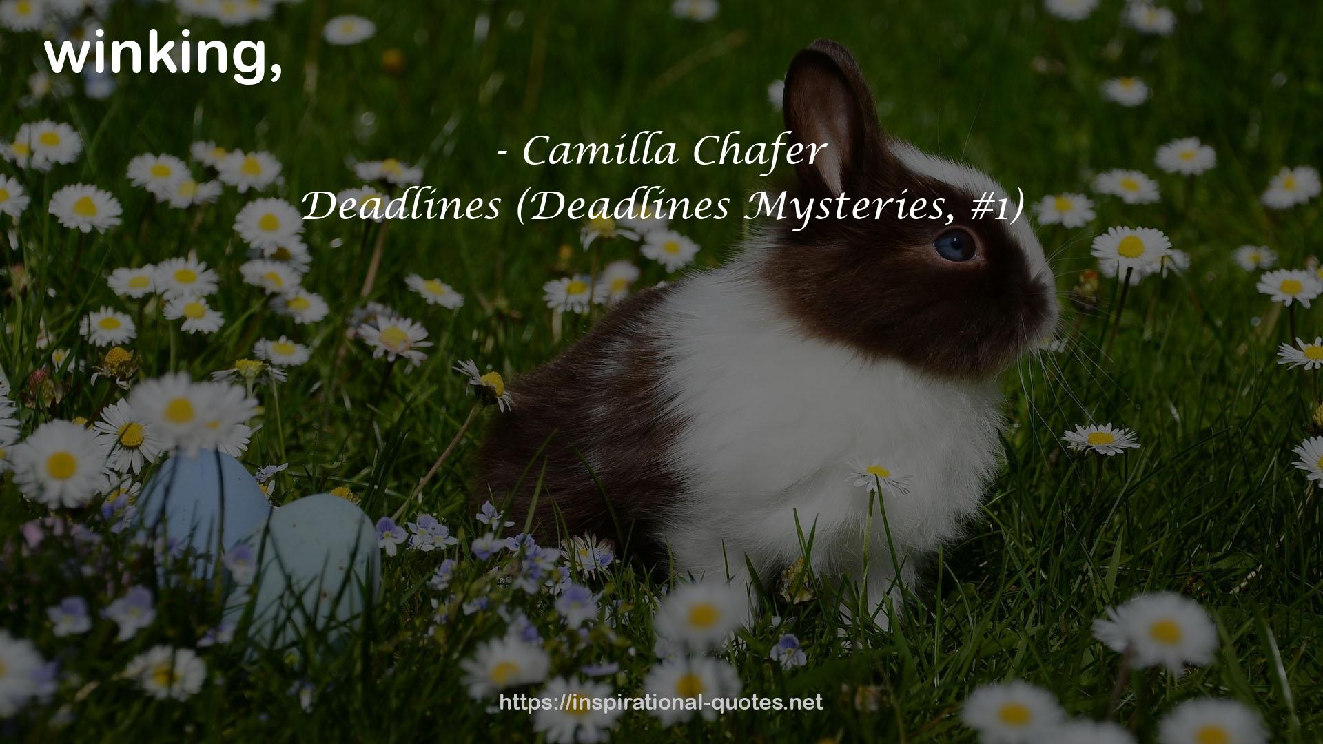 Deadlines (Deadlines Mysteries, #1) QUOTES