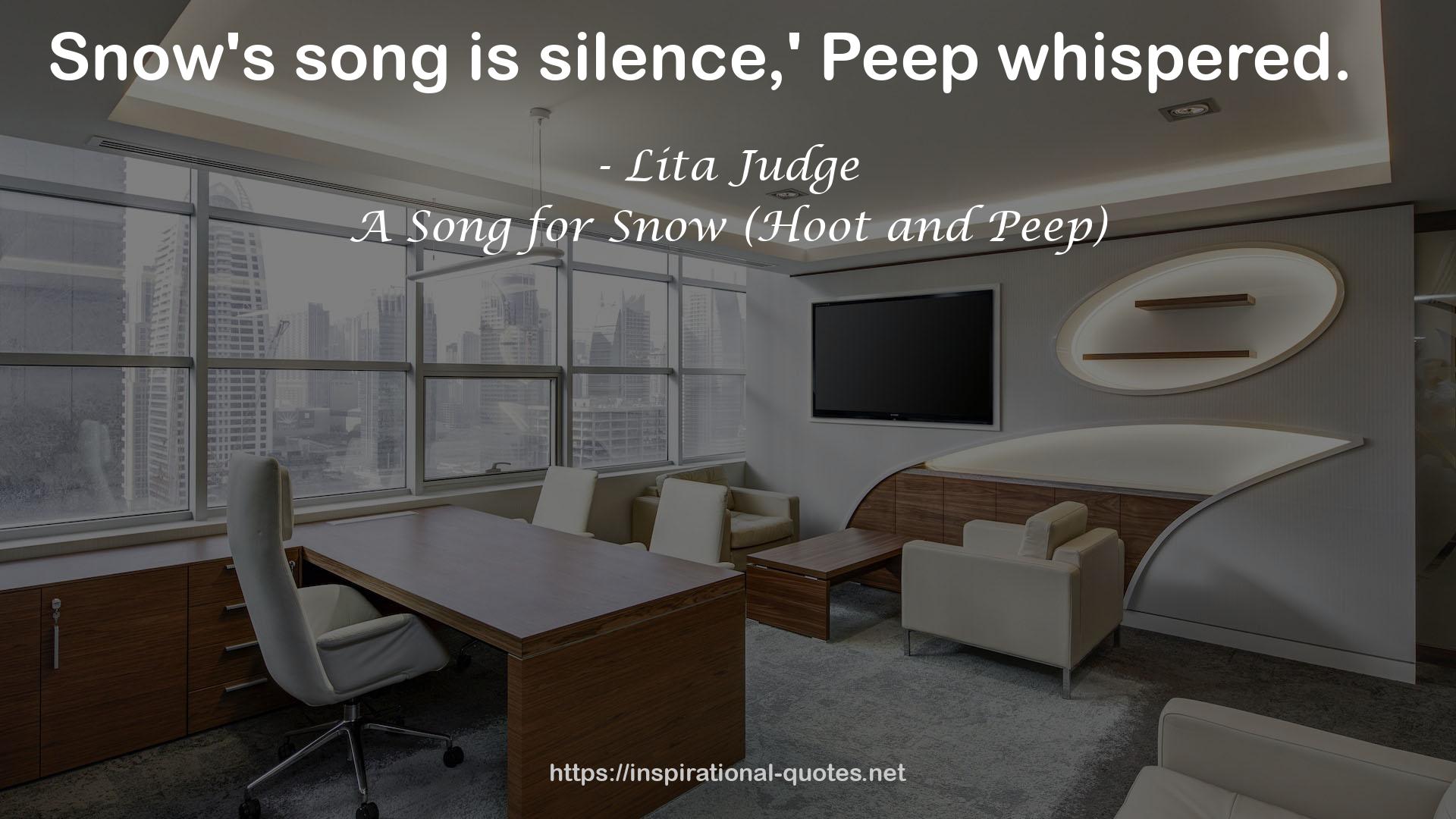 A Song for Snow (Hoot and Peep) QUOTES