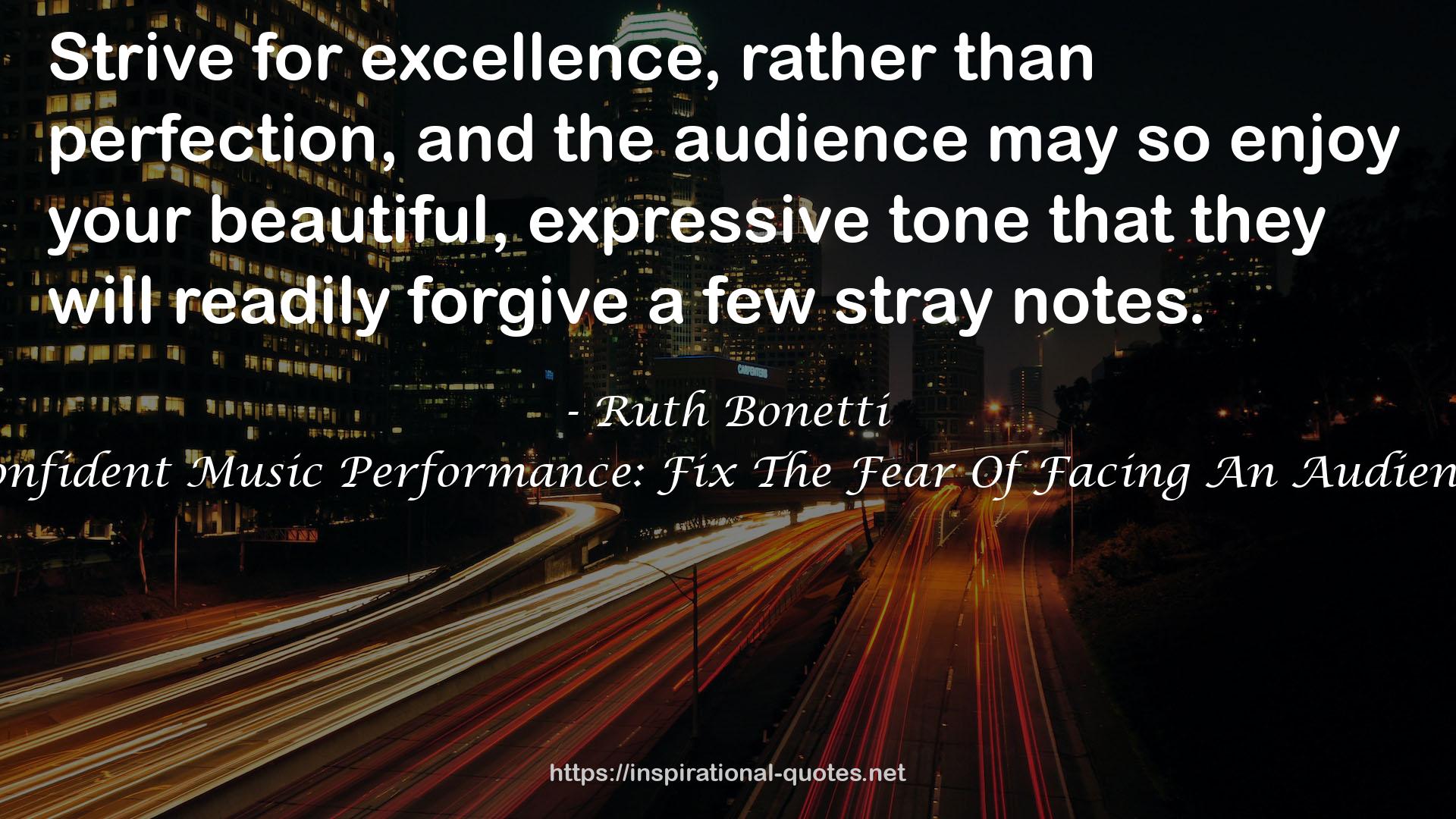 Confident Music Performance: Fix The Fear Of Facing An Audience QUOTES