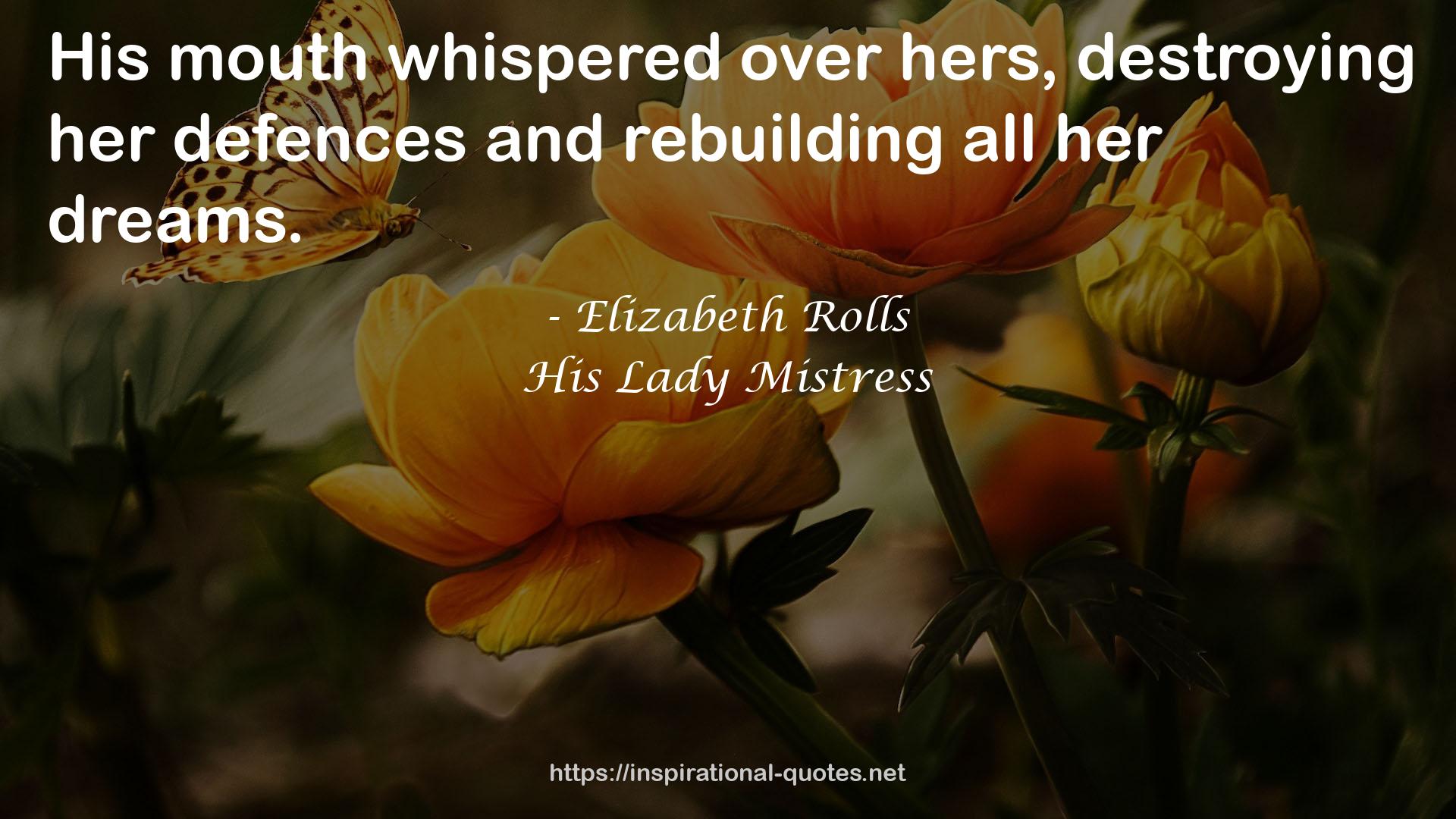 His Lady Mistress QUOTES