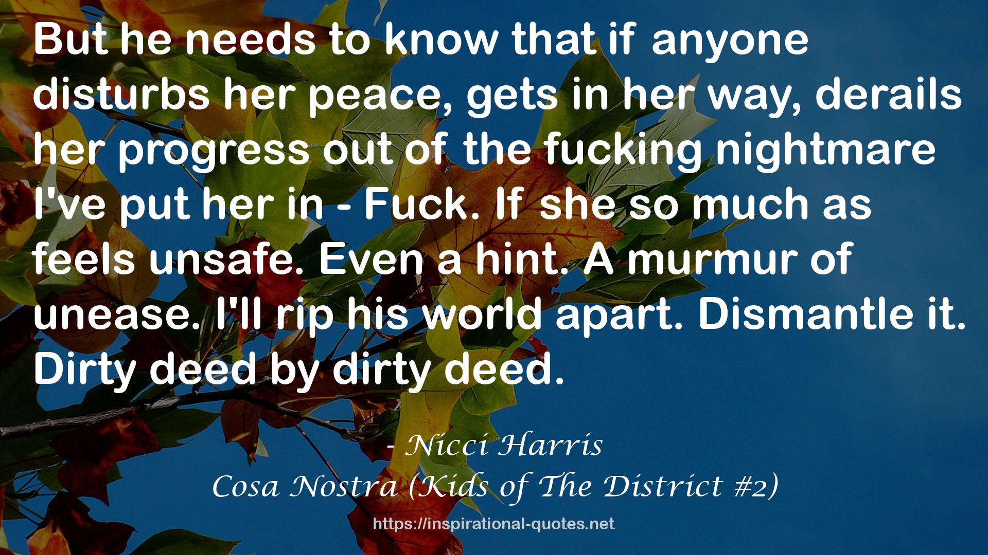 Cosa Nostra (Kids of The District #2) QUOTES