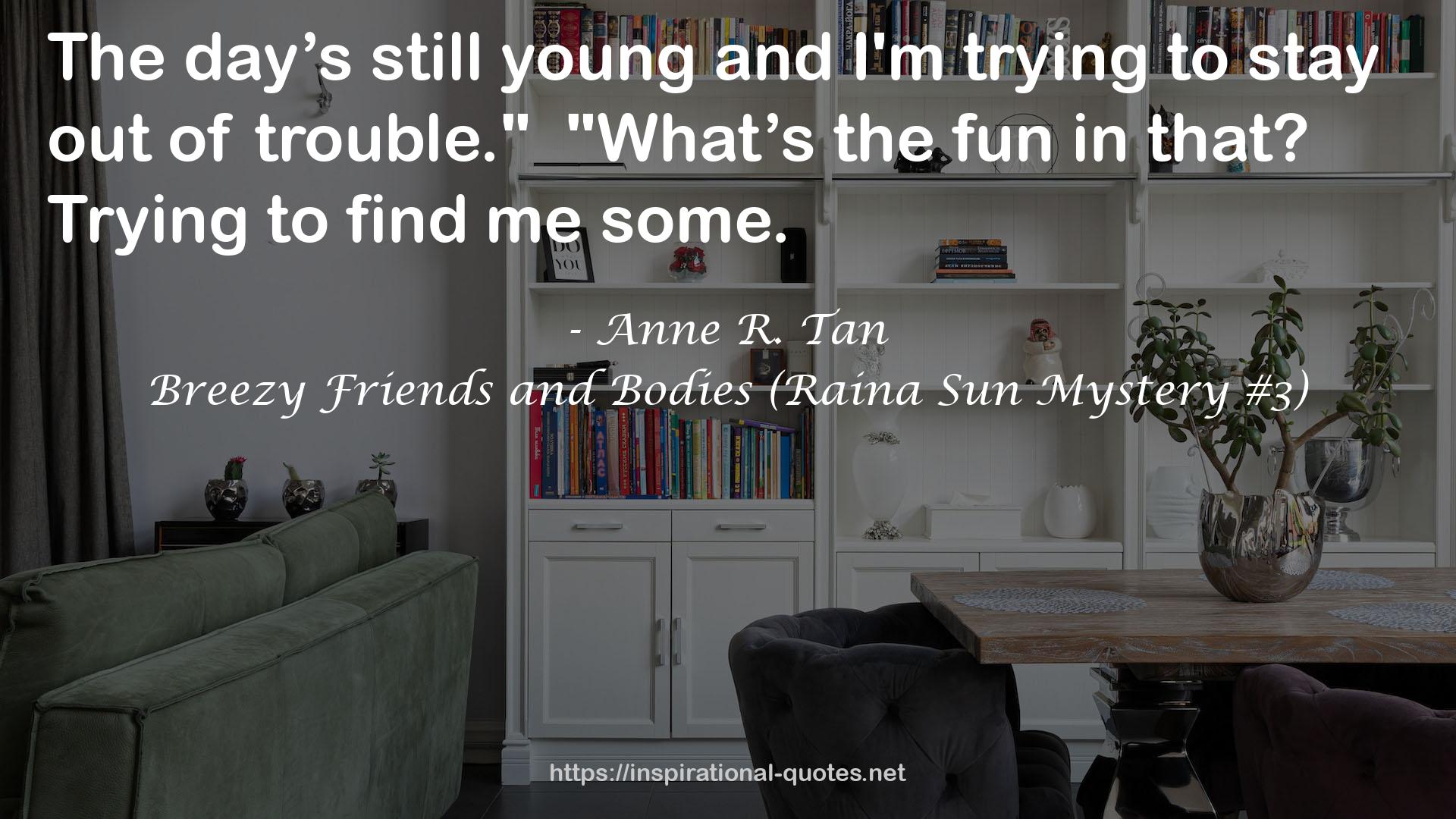 Breezy Friends and Bodies (Raina Sun Mystery #3) QUOTES