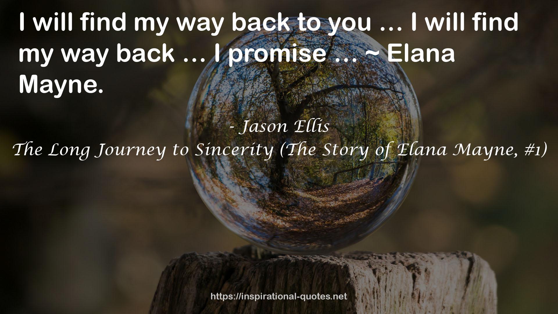 The Long Journey to Sincerity (The Story of Elana Mayne, #1) QUOTES