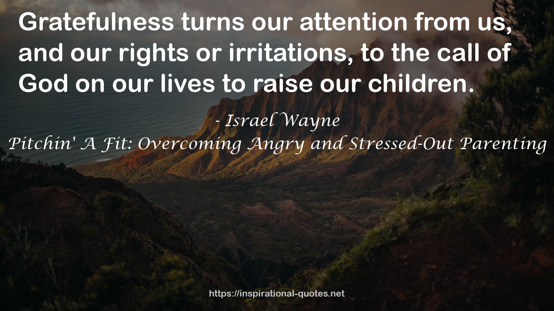 Pitchin' A Fit: Overcoming Angry and Stressed-Out Parenting QUOTES