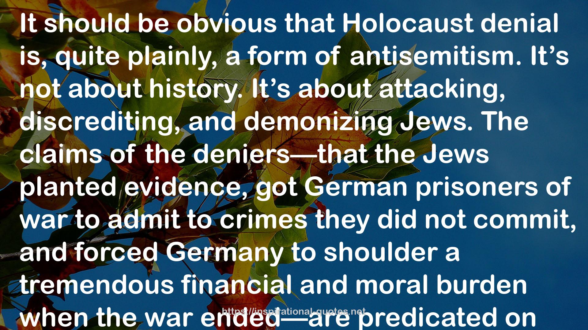 Antisemitism: Here and Now QUOTES