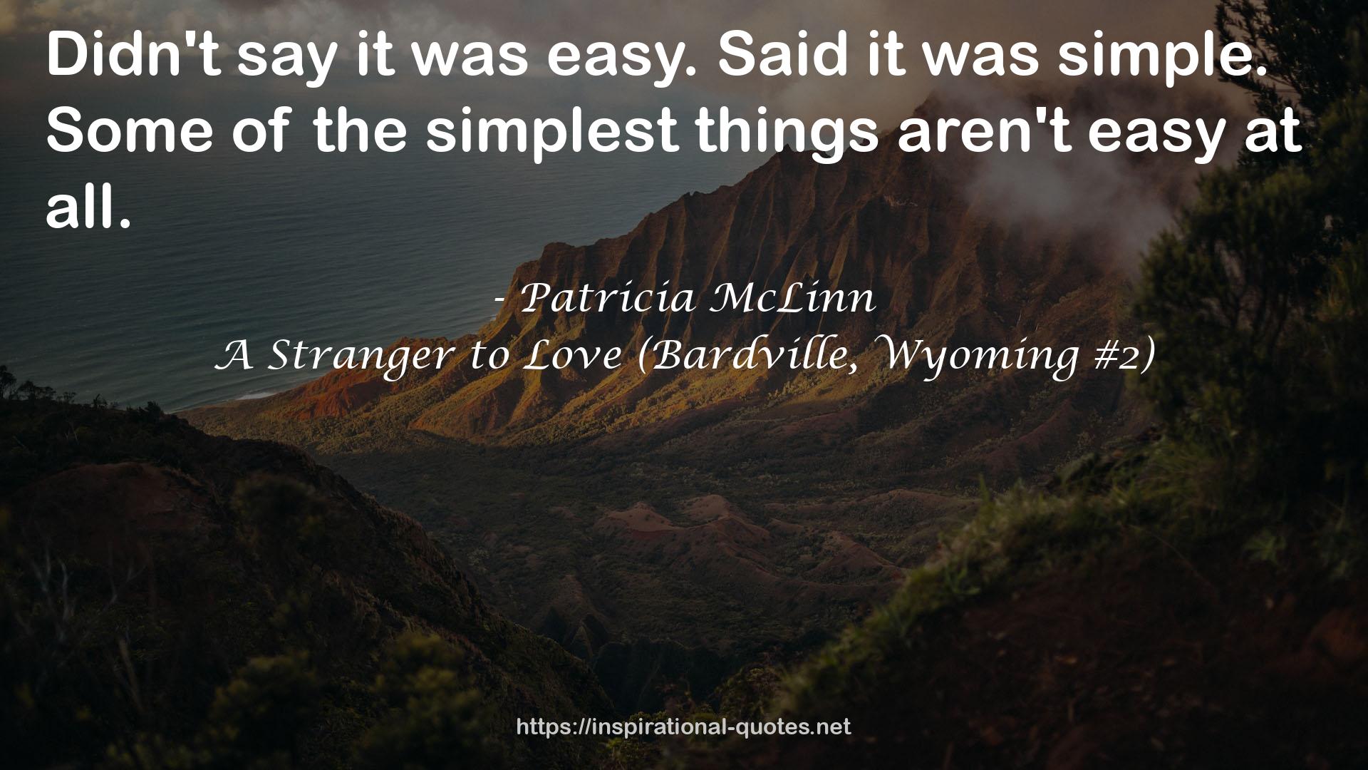 A Stranger to Love (Bardville, Wyoming #2) QUOTES