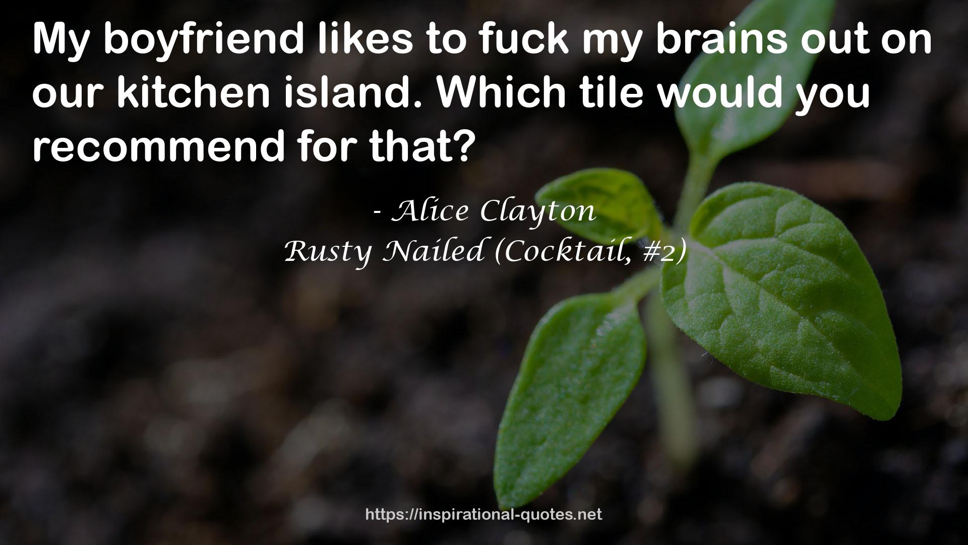 Rusty Nailed (Cocktail, #2) QUOTES