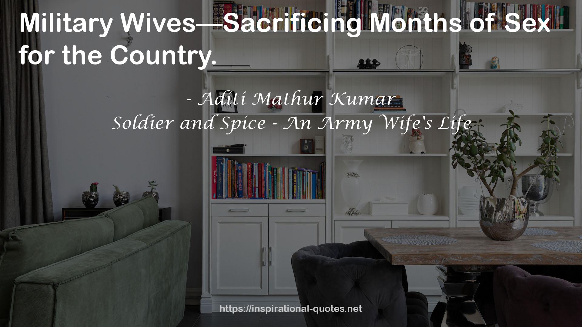 Soldier and Spice - An Army Wife's Life QUOTES