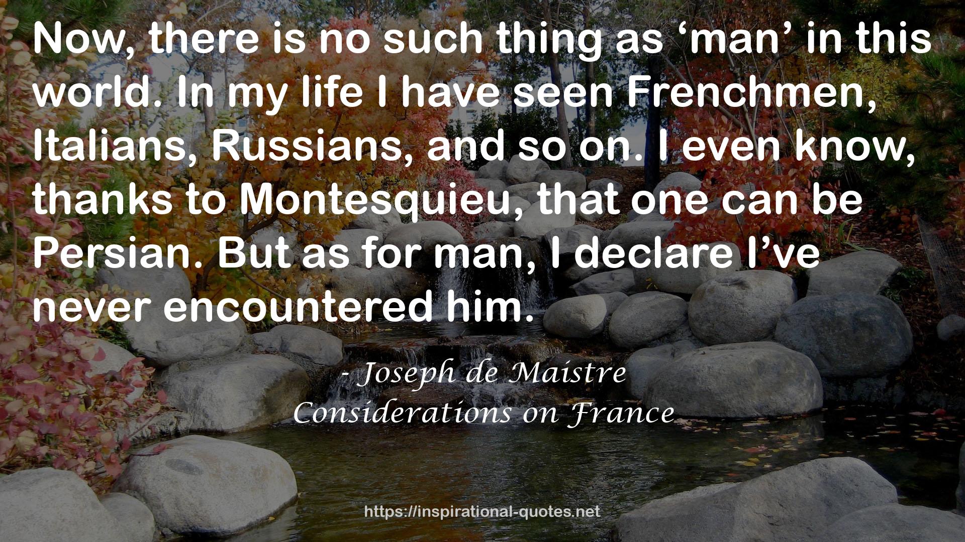 Joseph de Maistre QUOTES