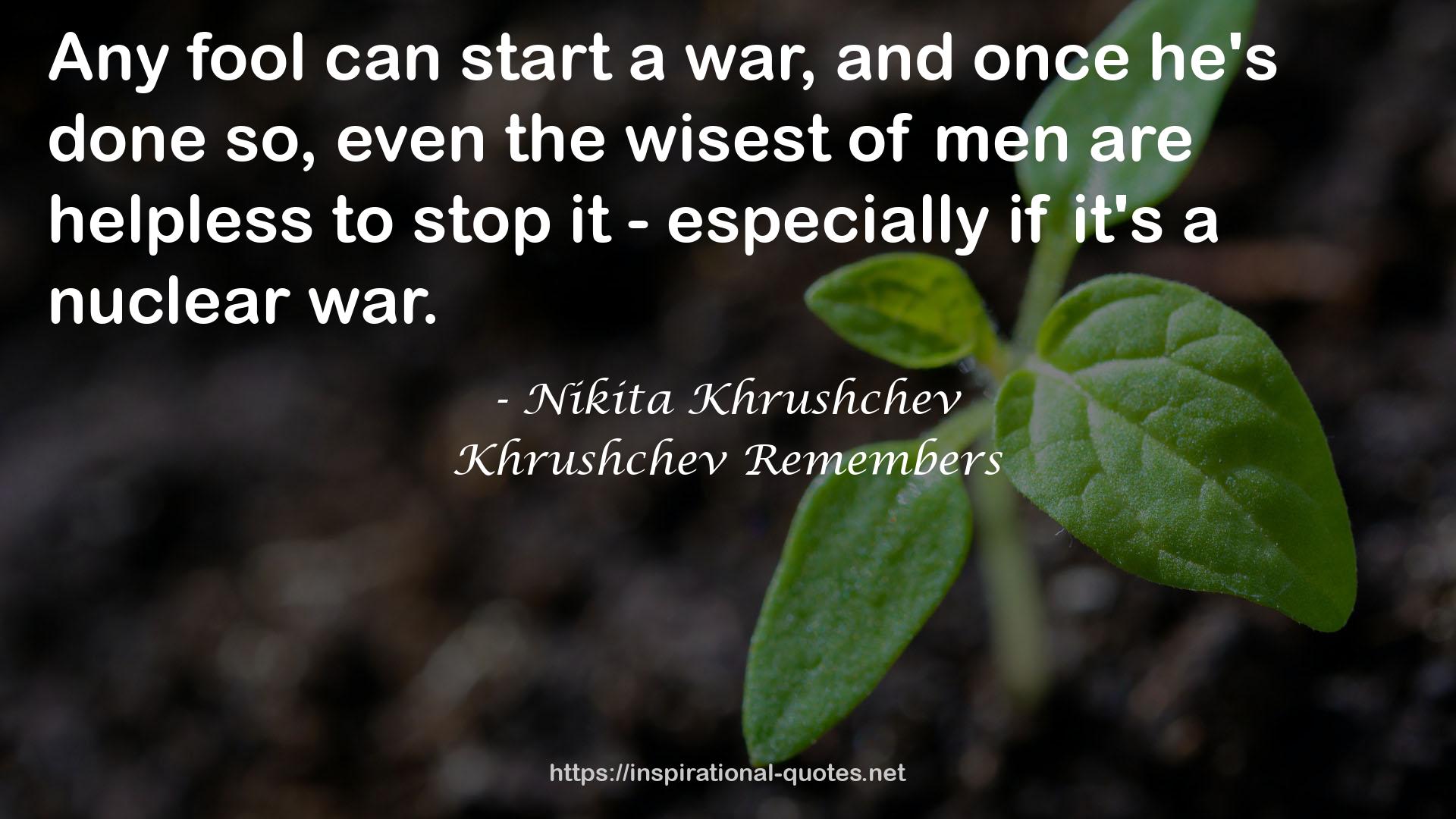 Khrushchev Remembers QUOTES