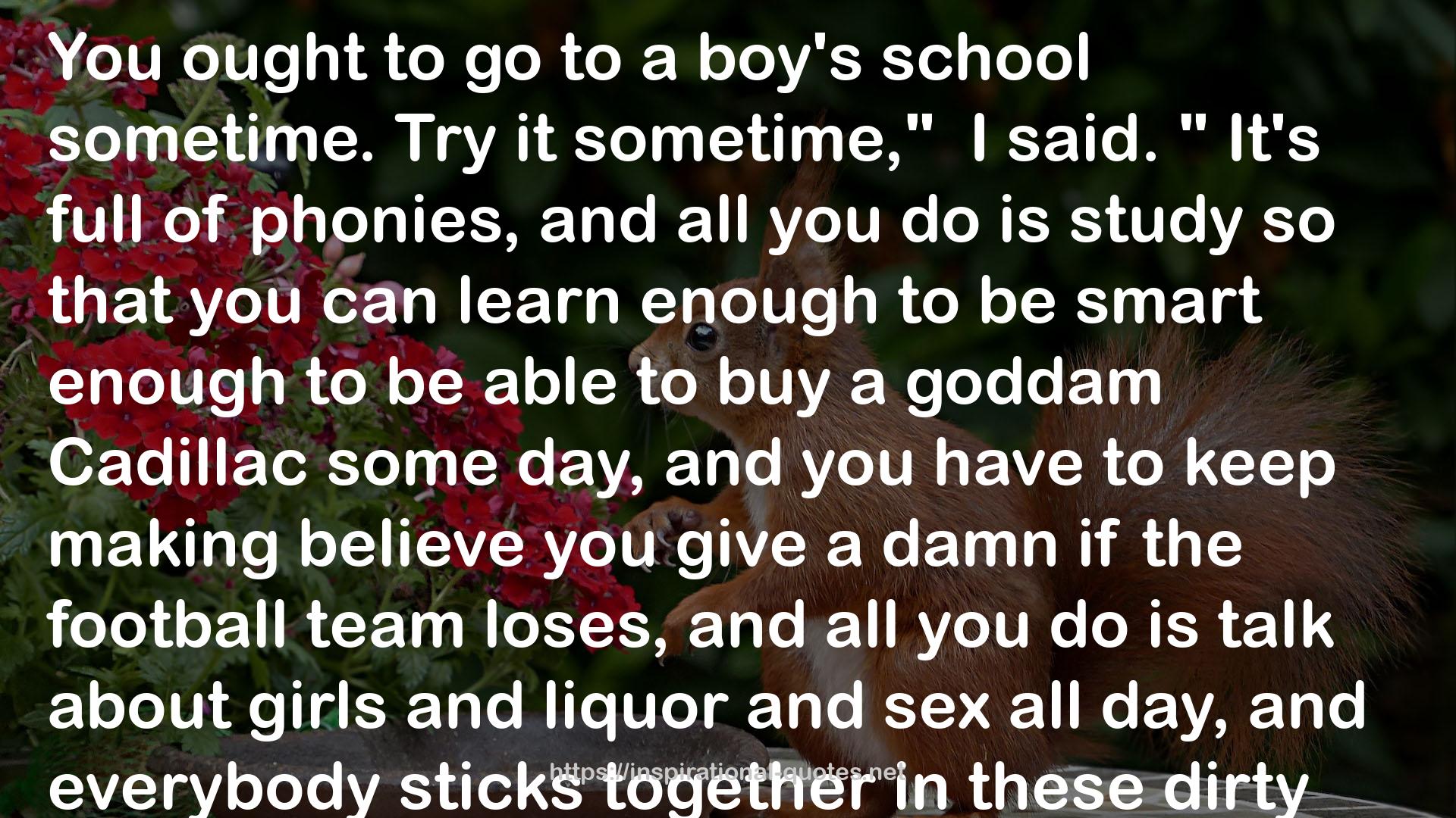 a boy's school  QUOTES