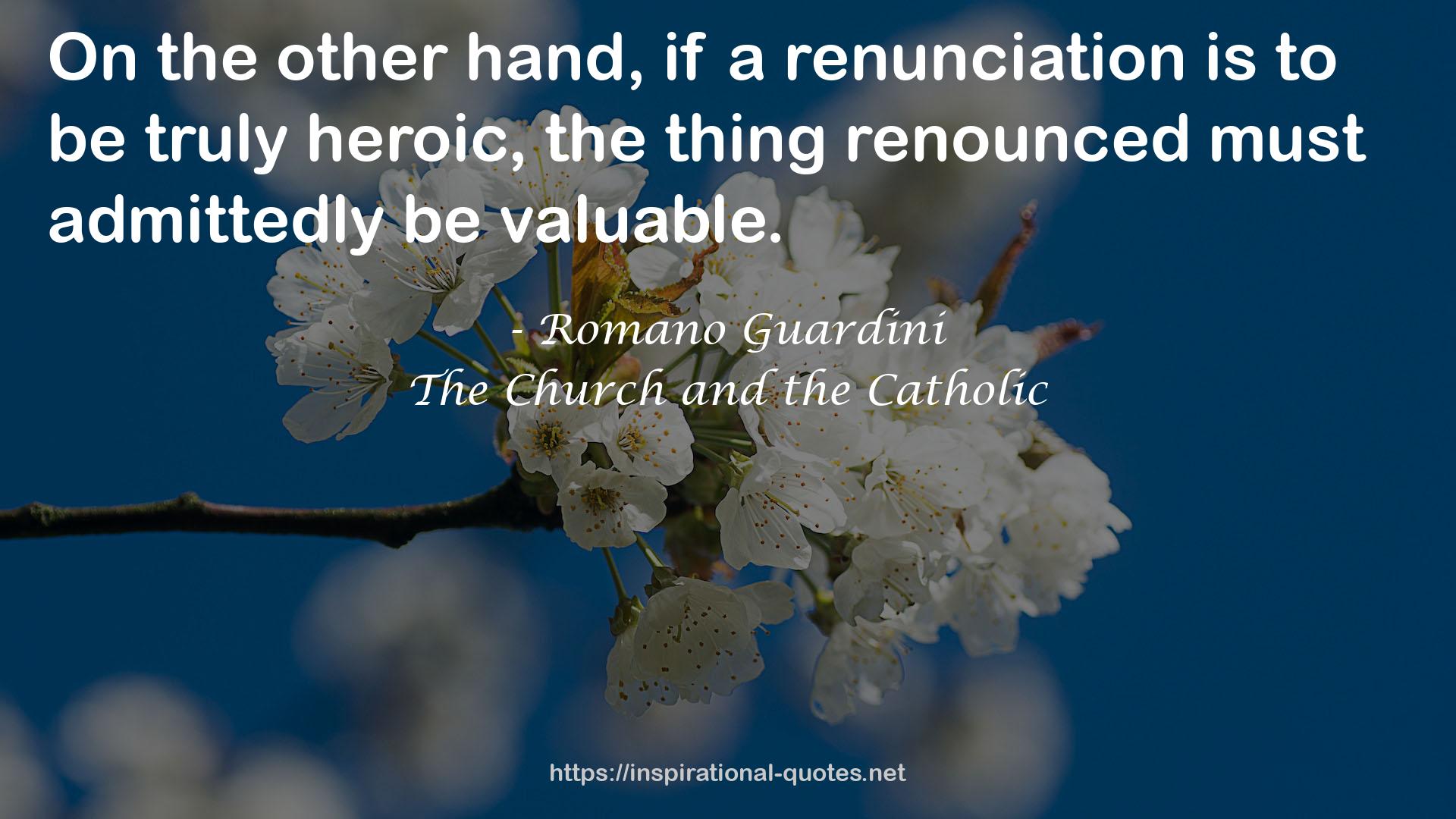 The Church and the Catholic QUOTES