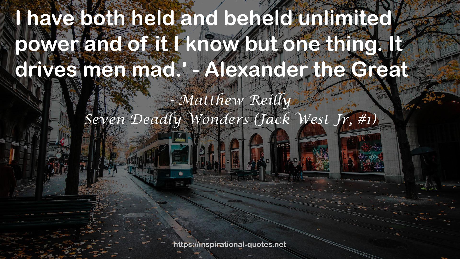 Seven Deadly Wonders (Jack West Jr, #1) QUOTES