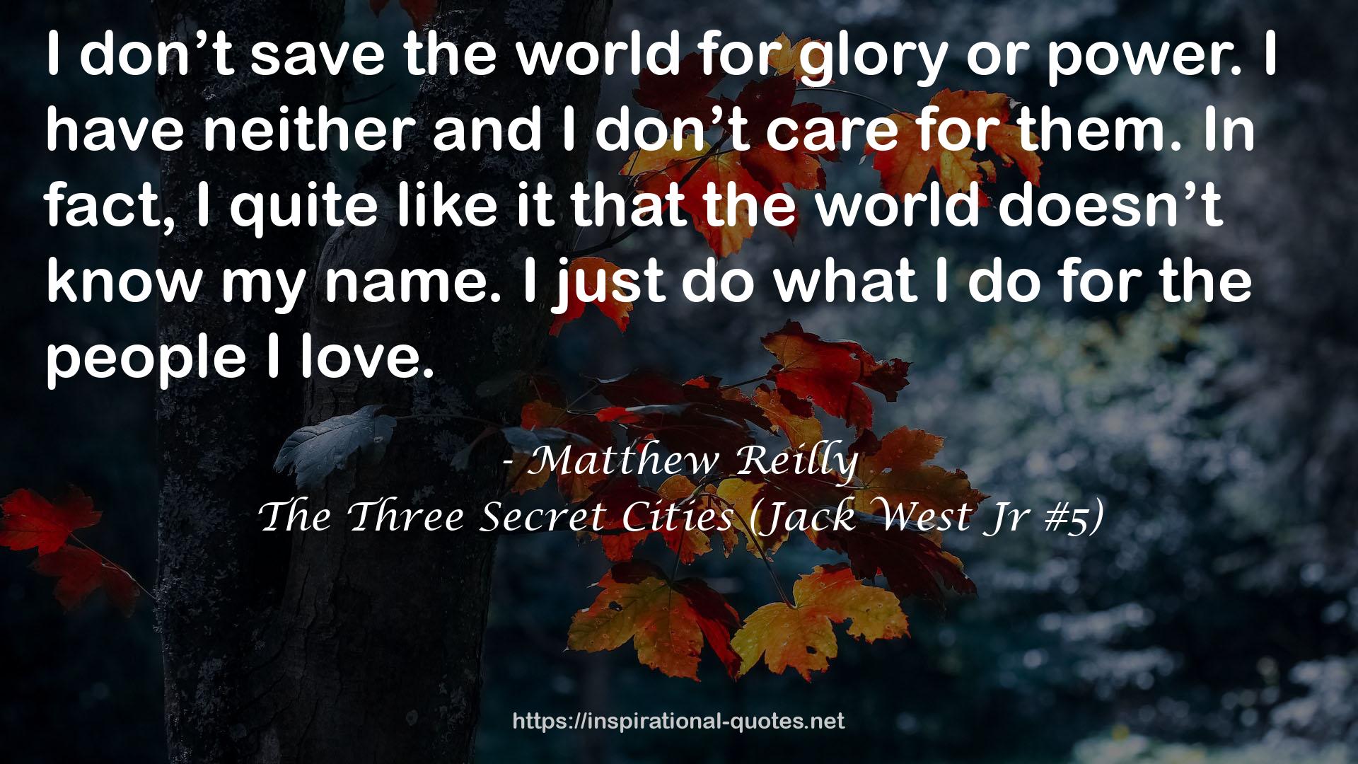 The Three Secret Cities (Jack West Jr #5) QUOTES