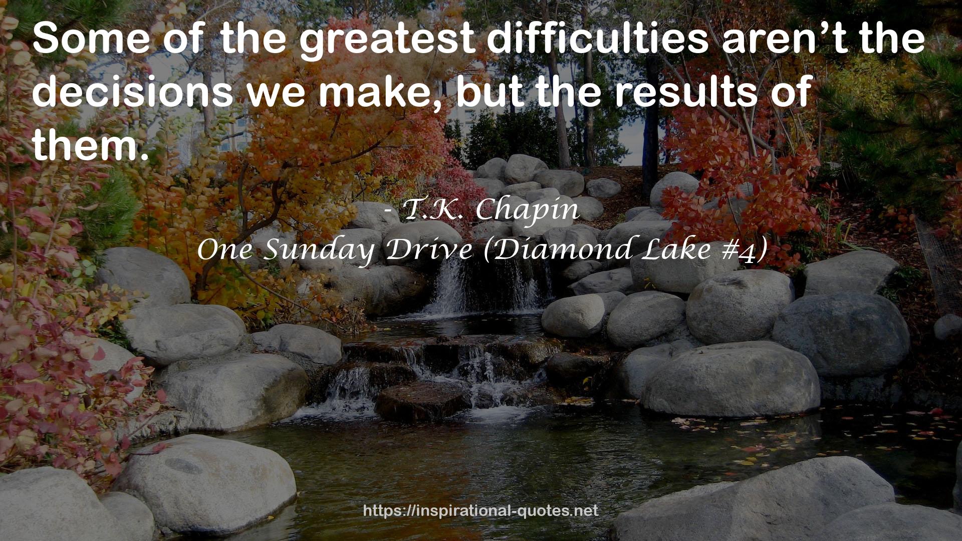 One Sunday Drive (Diamond Lake #4) QUOTES