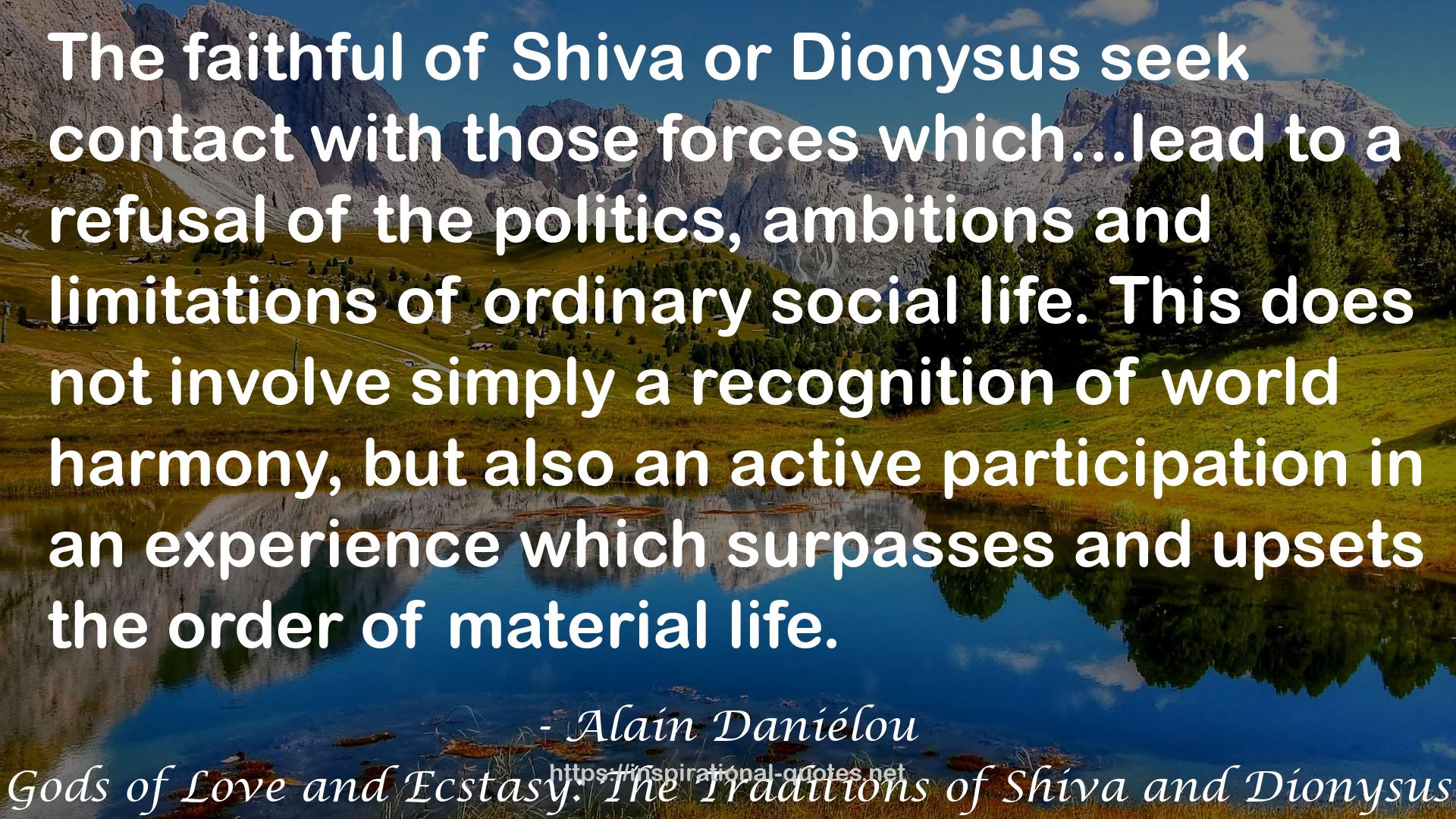 Gods of Love and Ecstasy: The Traditions of Shiva and Dionysus QUOTES