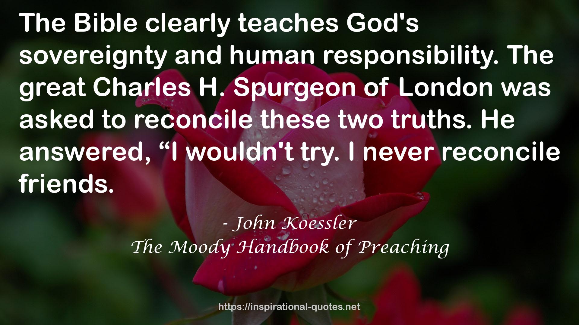 The Moody Handbook of Preaching QUOTES